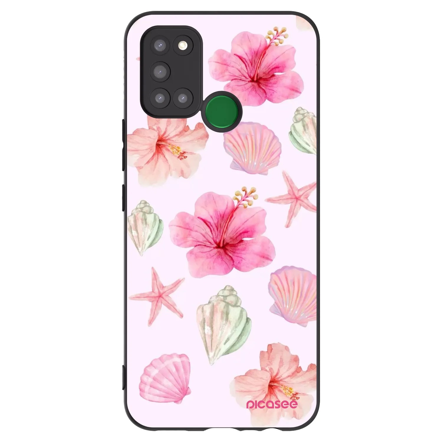 Picasee silikonowe czarne etui na Realme 7i - Blush Lagoon