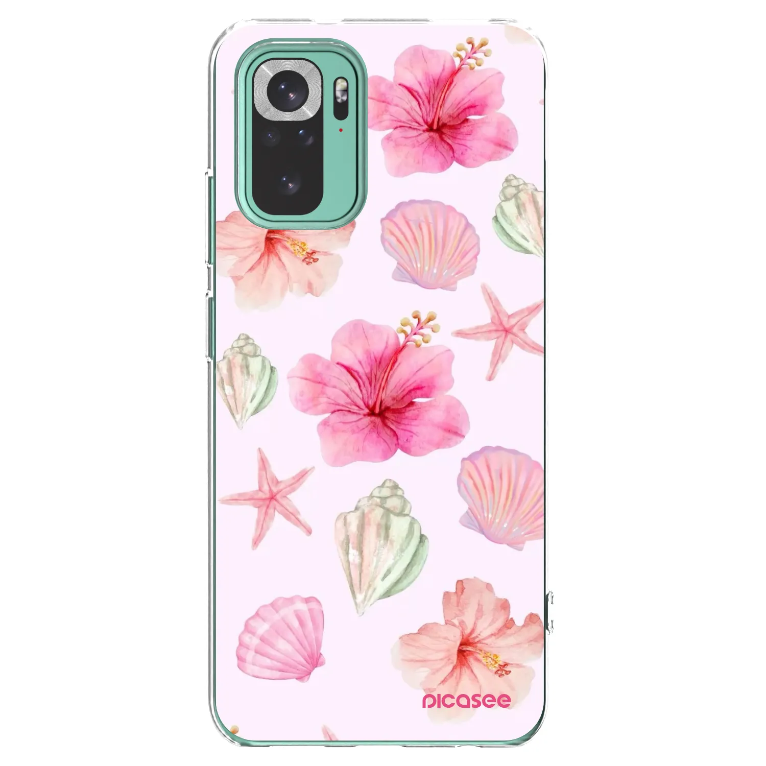 Picasee silikonowe przeźroczyste etui na Xiaomi Redmi Note 10 Pro - Blush Lagoon