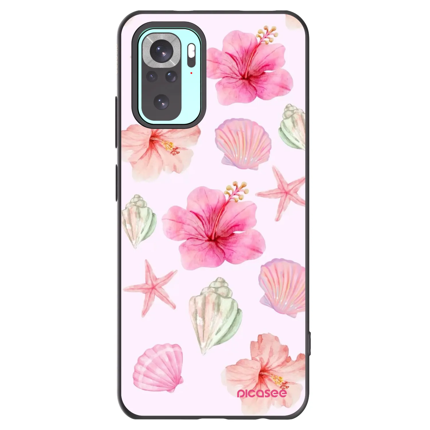 Picasee silikonowe czarne etui na Xiaomi Redmi Note 10 Pro - Blush Lagoon