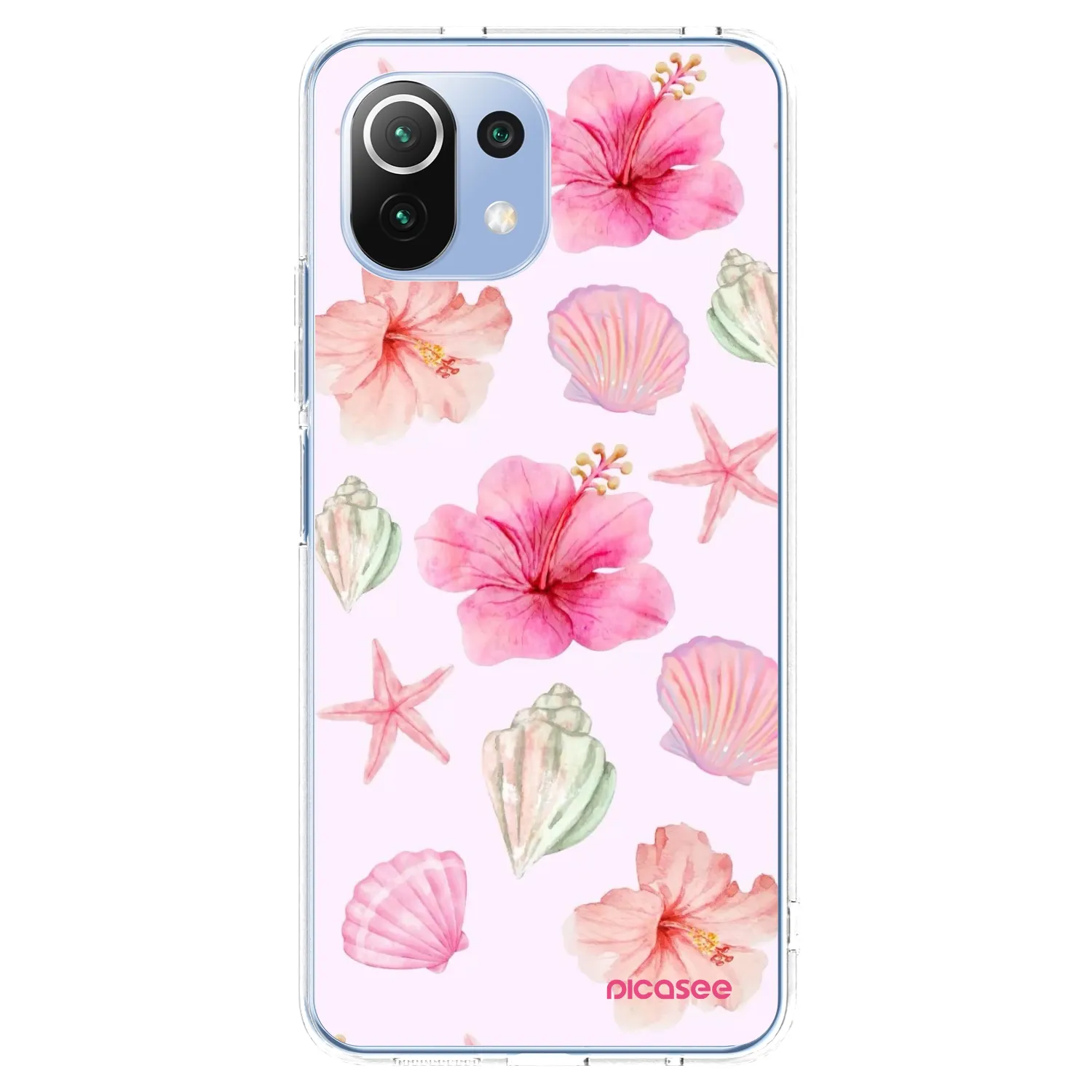 Picasee silikonowe przeźroczyste etui na Xiaomi Mi 11 Lite - Blush Lagoon