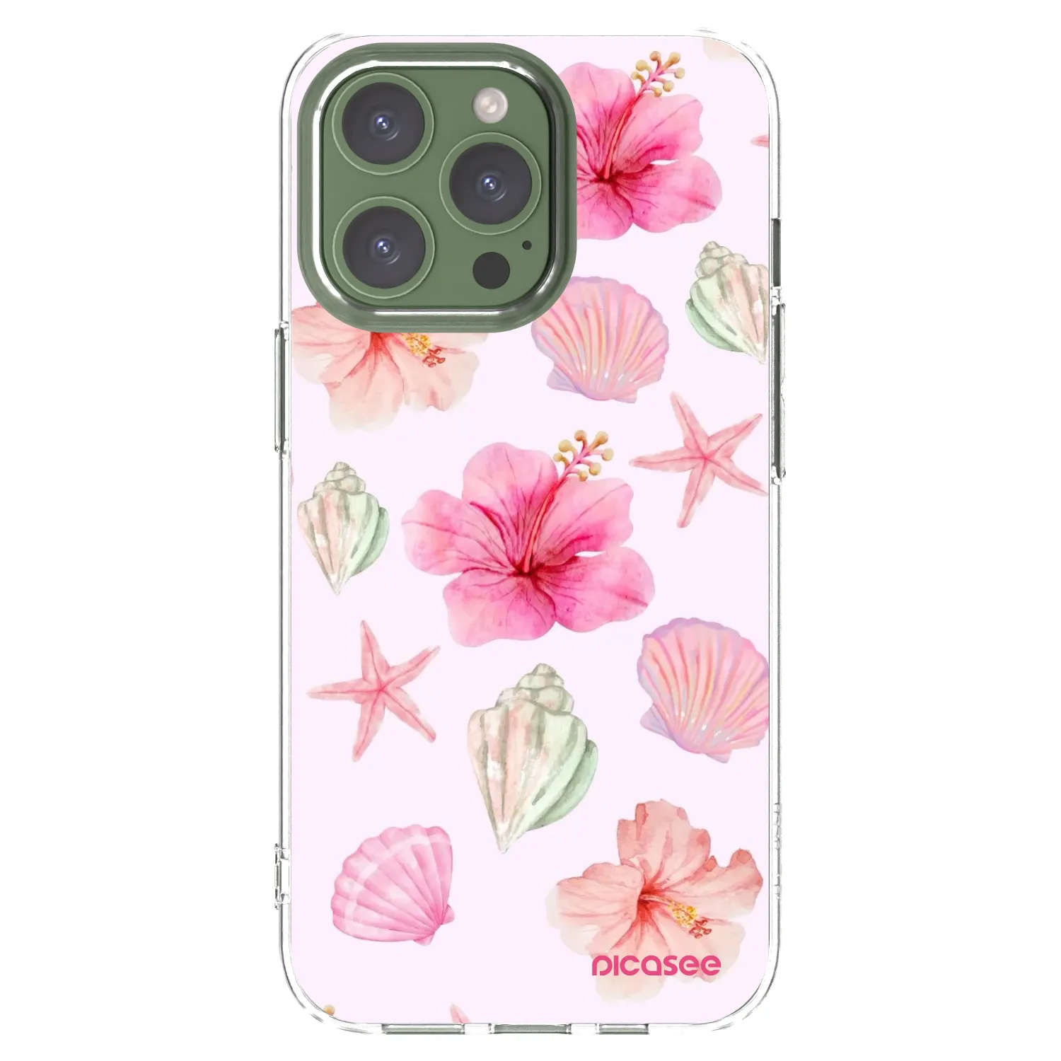 Picasee silikonowe przeźroczyste etui na Apple iPhone 13 Pro - Blush Lagoon