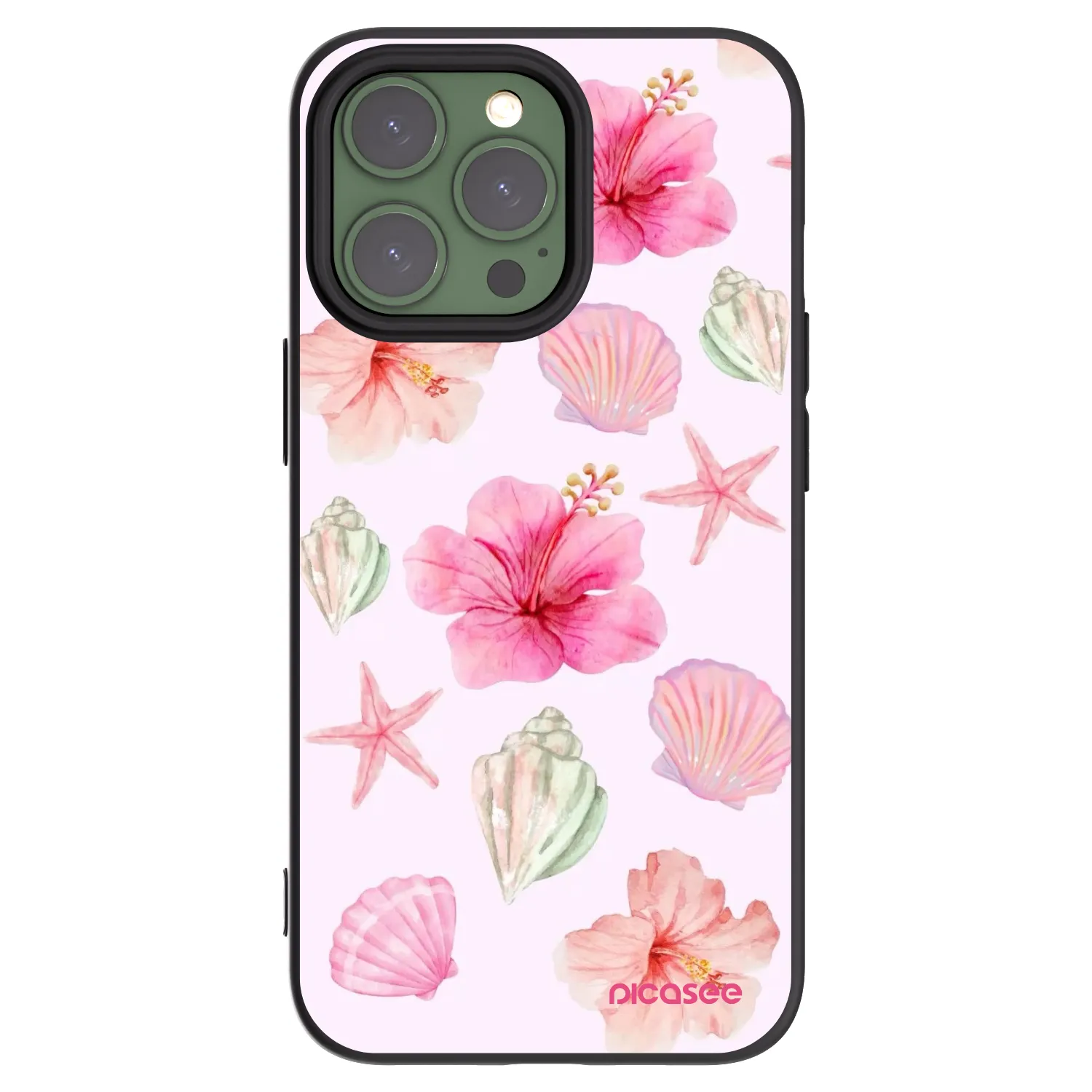 Picasee silikonowe czarne etui na Apple iPhone 13 Pro - Blush Lagoon
