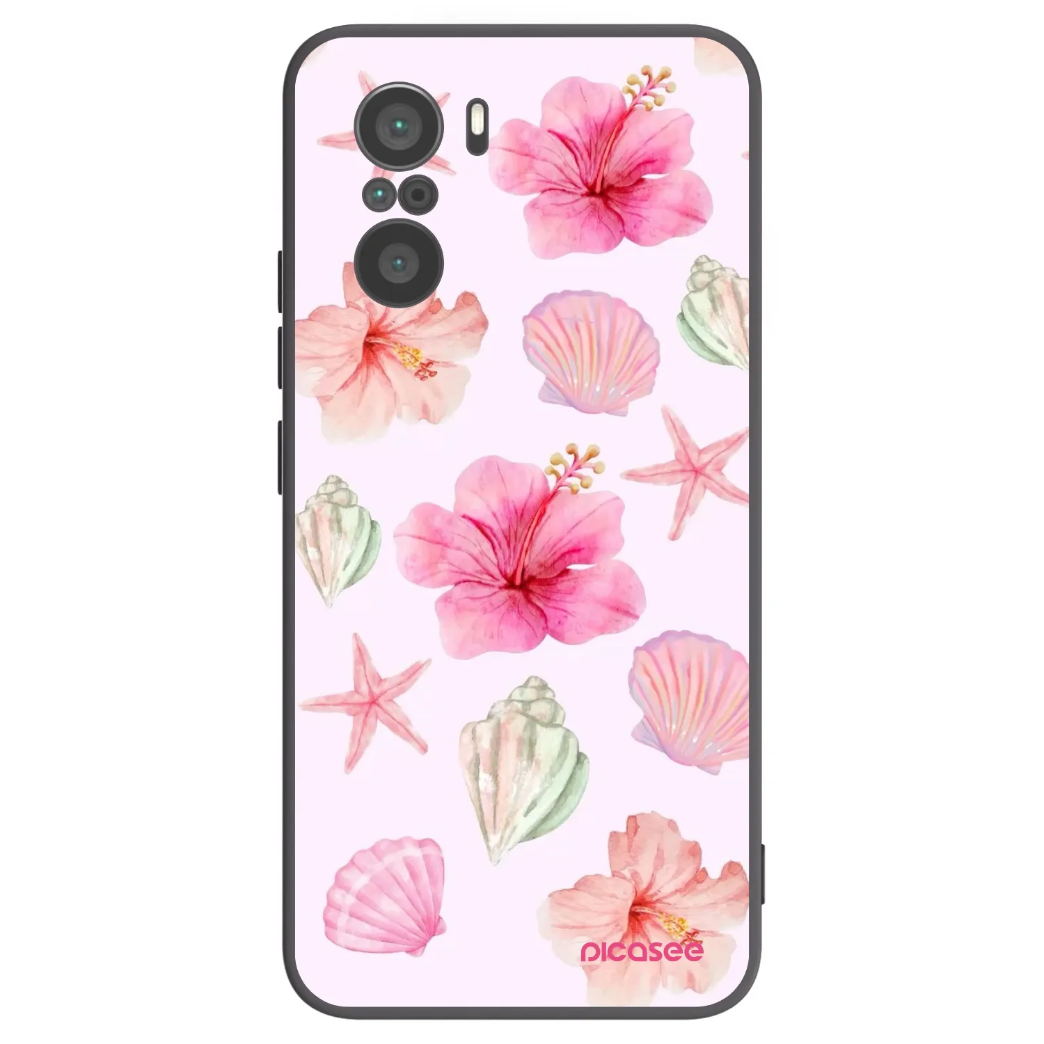 Picasee silikonowe czarne etui na Xiaomi Poco F3 - Blush Lagoon