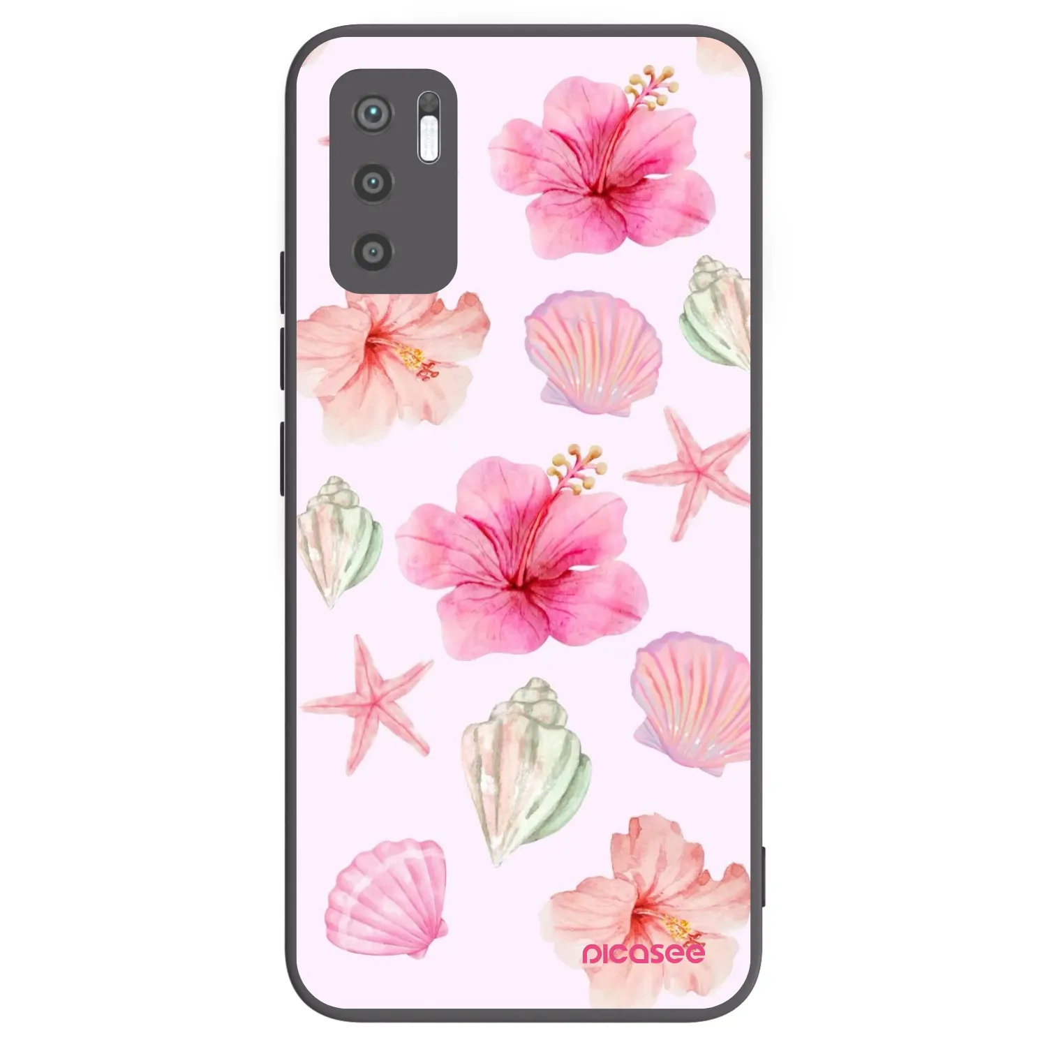 Picasee silikonowe czarne etui na Xiaomi Redmi Note 10 5G - Blush Lagoon