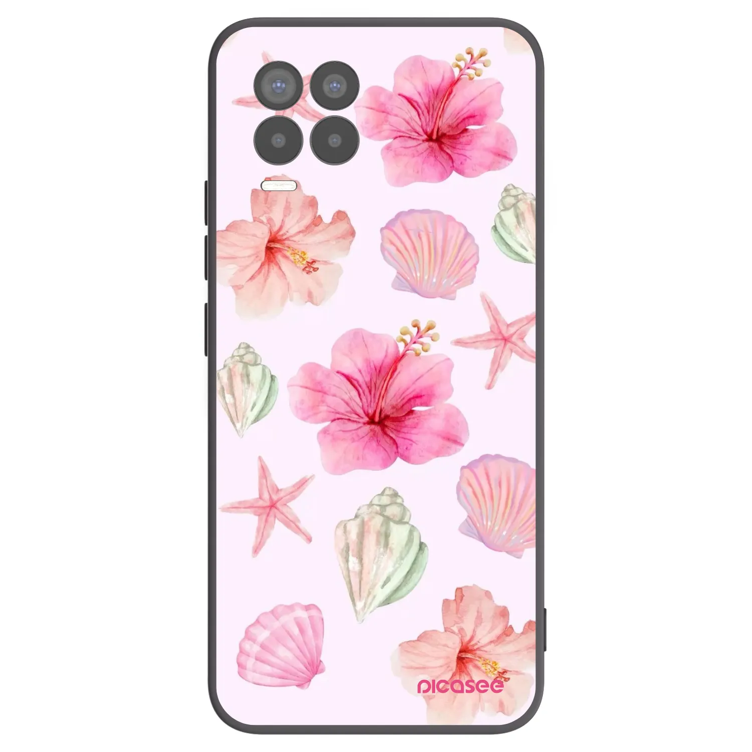 Picasee silikonowe czarne etui na Realme 8 Pro - Blush Lagoon