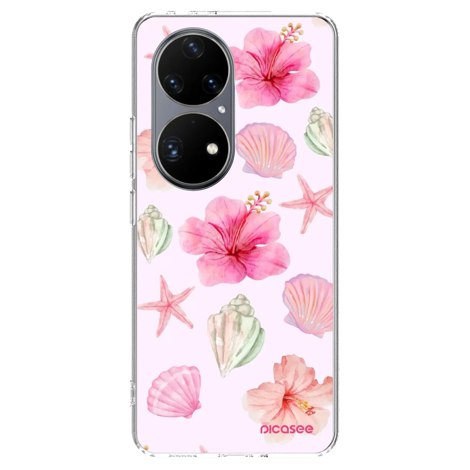 Picasee silikonowe przeźroczyste etui na Huawei P50 - Blush Lagoon