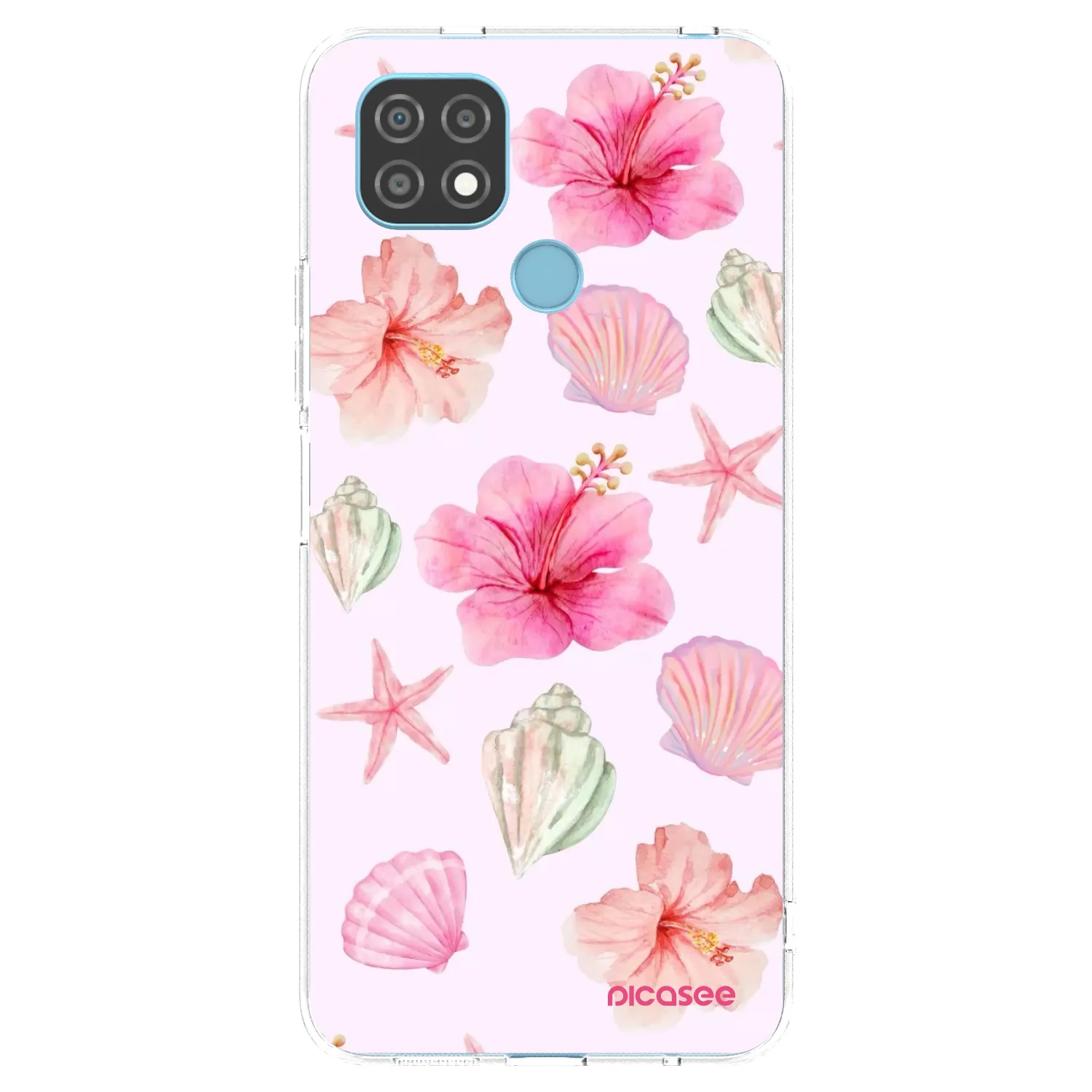 Picasee silikonowe przeźroczyste etui na Realme C21 - Blush Lagoon