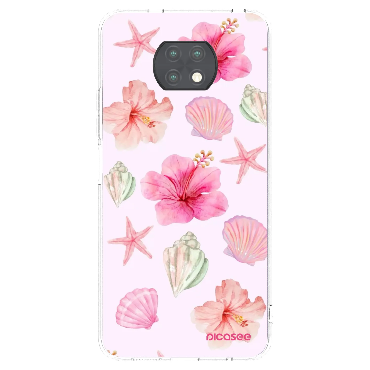 Picasee silikonowe przeźroczyste etui na Xiaomi Redmi Note 9T - Blush Lagoon
