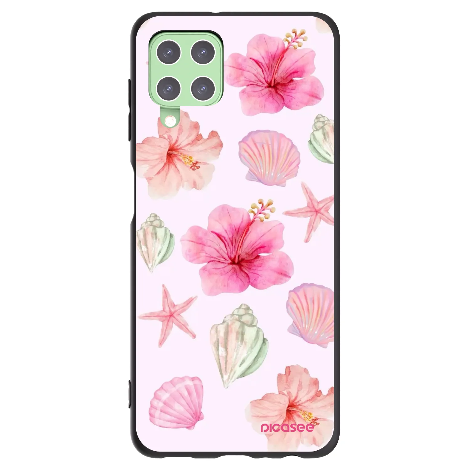 Picasee silikonowe czarne etui na Samsung Galaxy A22 A225F 4G - Blush Lagoon