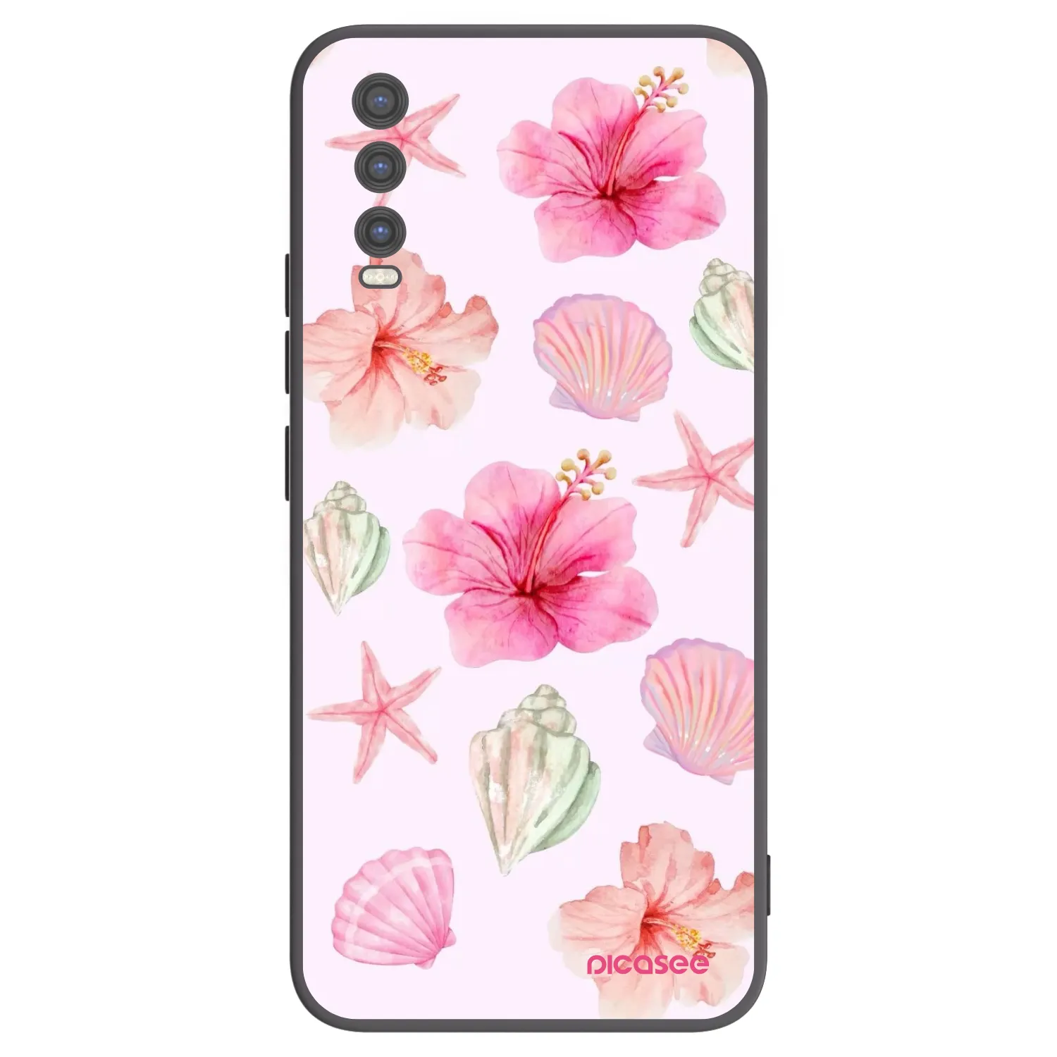 Picasee silikonowe czarne etui na Vivo Y20s - Blush Lagoon