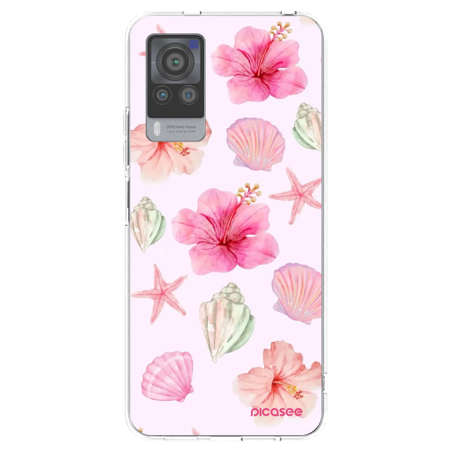 Picasee silikonowe przeźroczyste etui na Vivo X60 Pro 5G - Blush Lagoon
