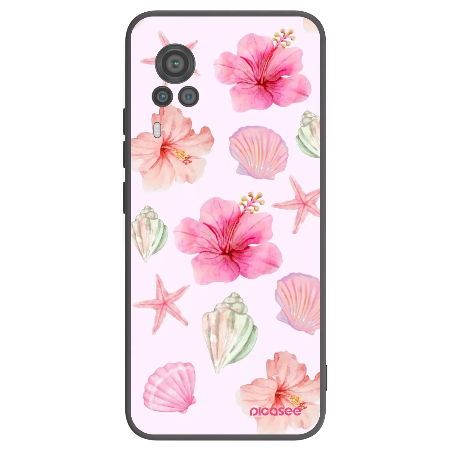 Picasee silikonowe czarne etui na Vivo X60 Pro 5G - Blush Lagoon