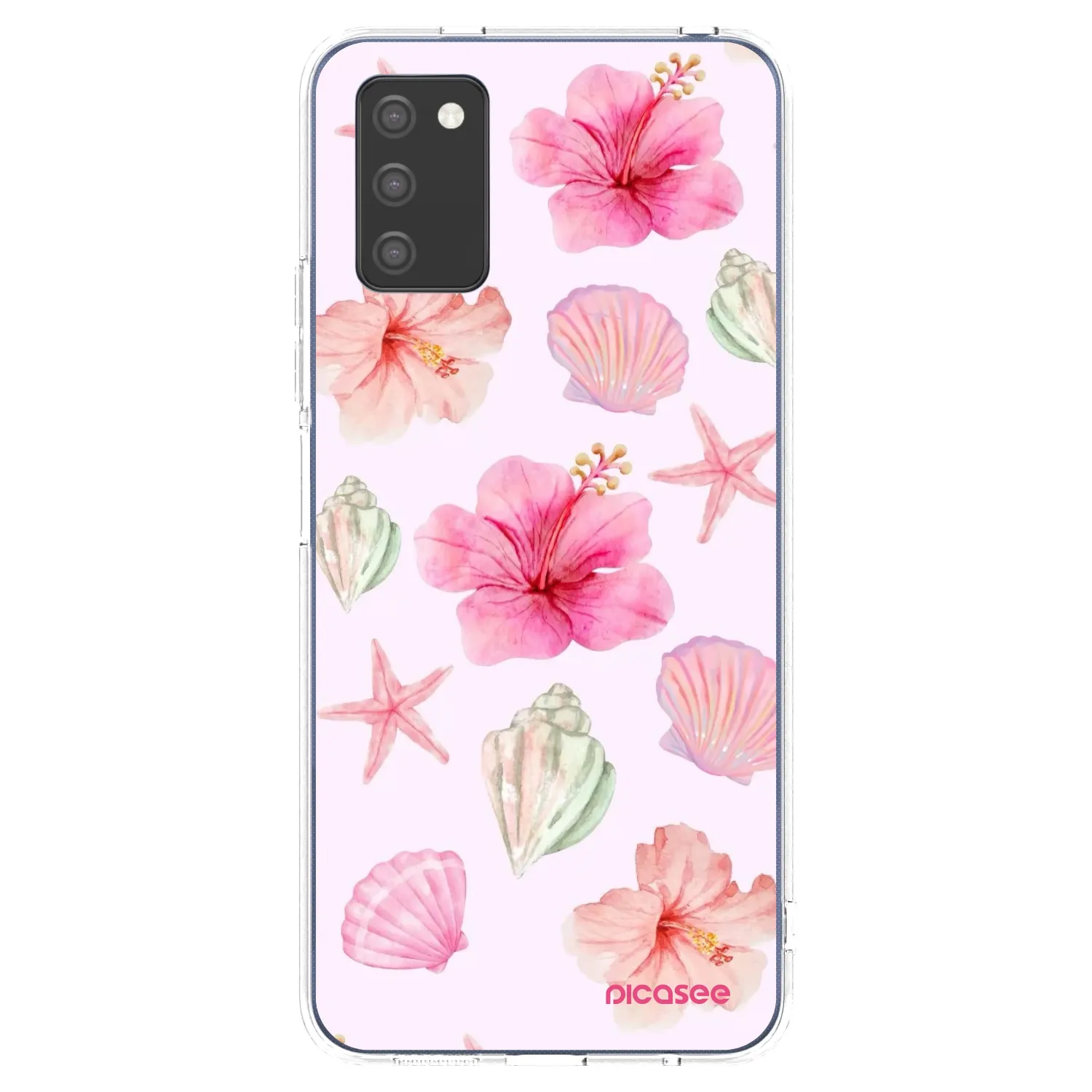 Picasee silikonowe przeźroczyste etui na Samsung Galaxy A03s A037G - Blush Lagoon