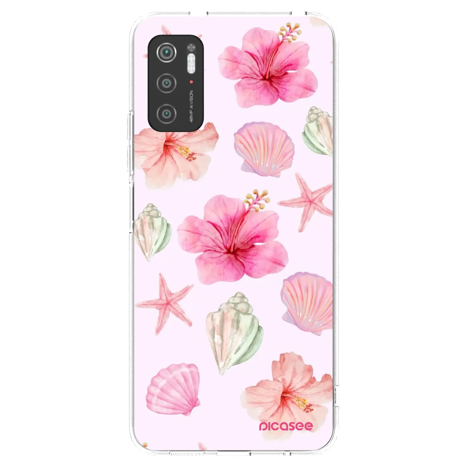 Picasee silikonowe przeźroczyste etui na Xiaomi Poco M3 Pro 5G - Blush Lagoon