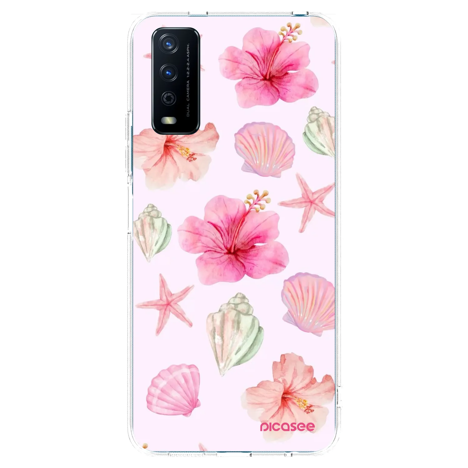 Picasee silikonowe przeźroczyste etui na Vivo Y11s - Blush Lagoon