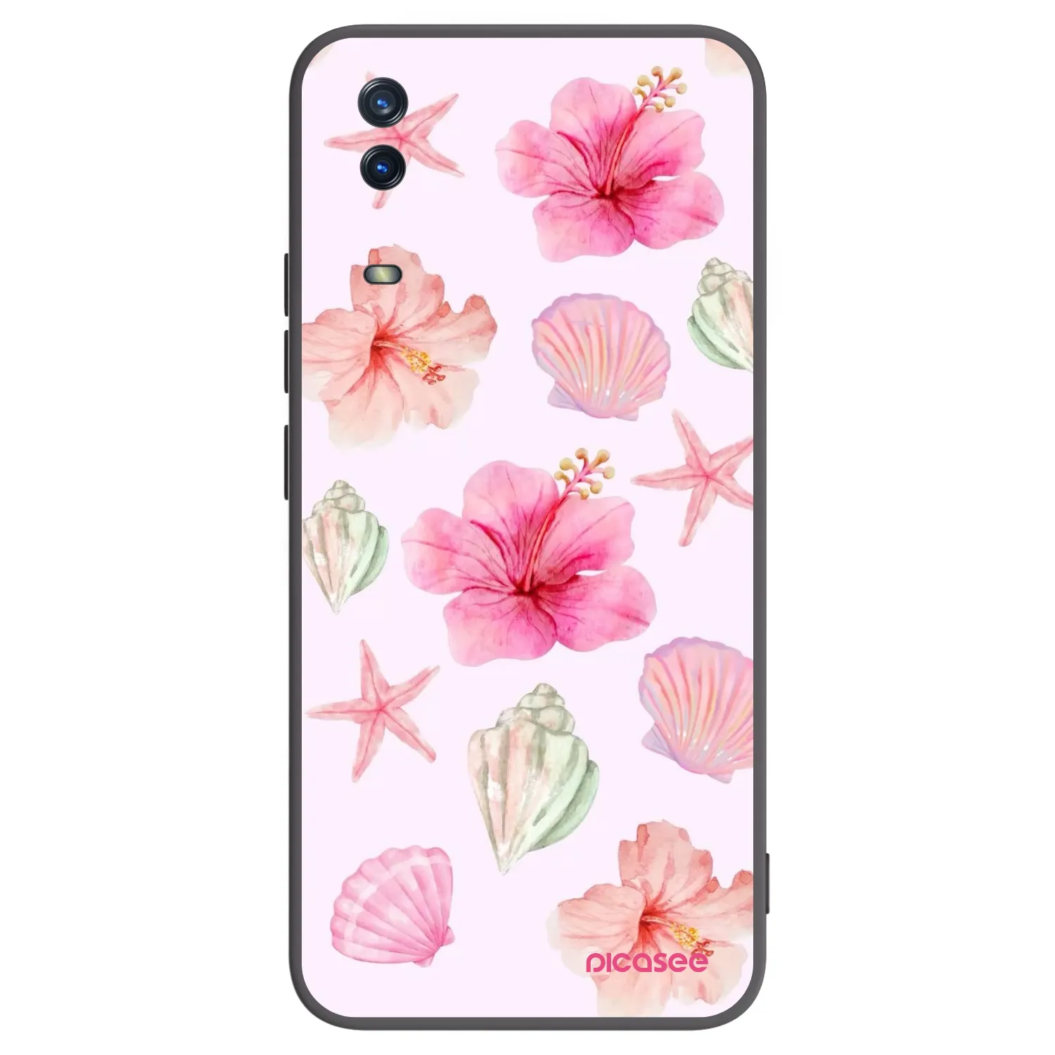 Picasee silikonowe czarne etui na Vivo Y11s - Blush Lagoon