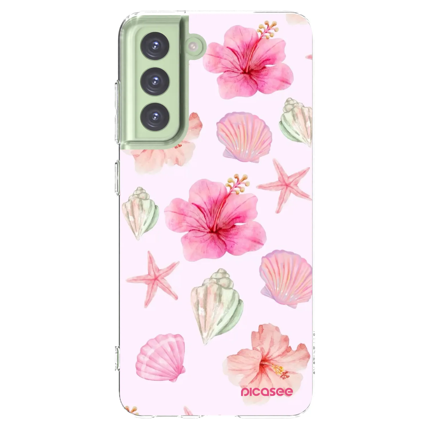 Picasee silikonowe przeźroczyste etui na Samsung Galaxy S21 FE 5G - Blush Lagoon