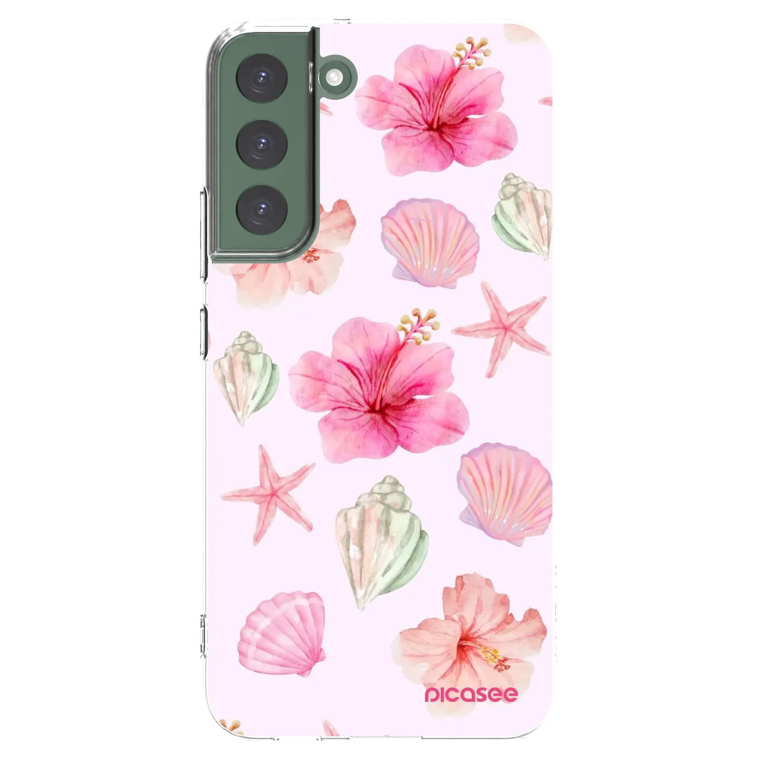 Picasee silikonowe przeźroczyste etui na Samsung Galaxy S22+ 5G - Blush Lagoon