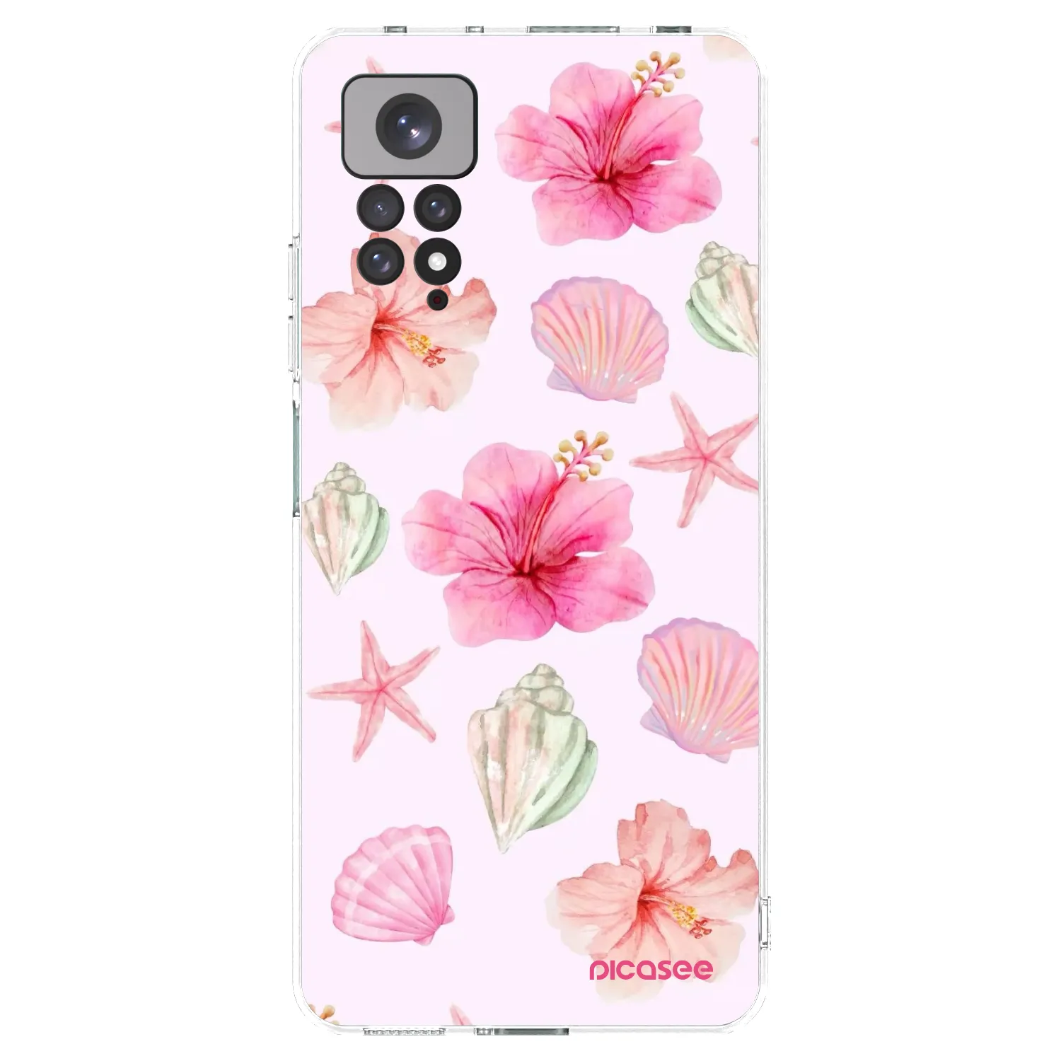 Picasee silikonowe przeźroczyste etui na Xiaomi Redmi Note 11S 4G - Blush Lagoon
