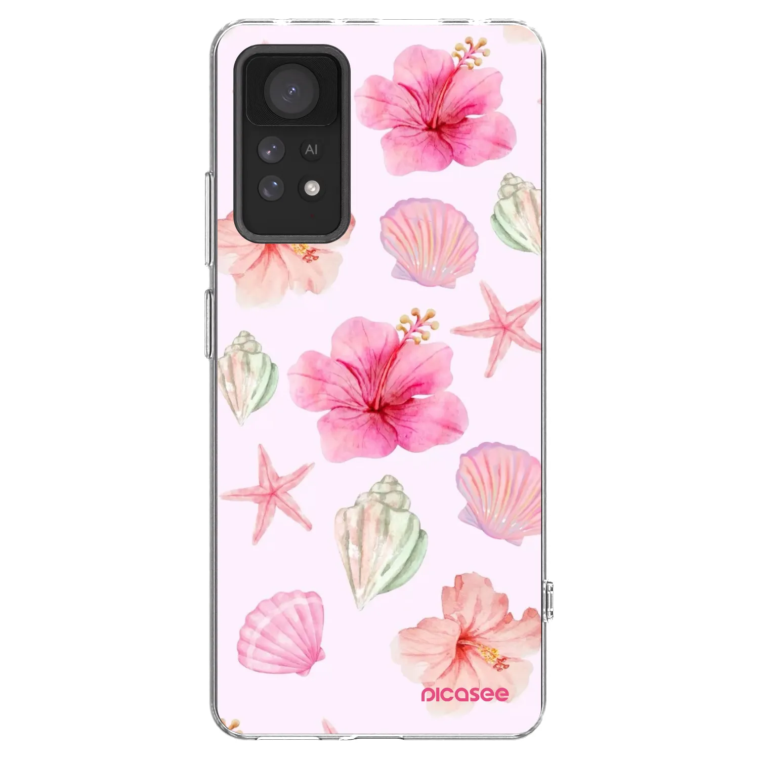 Picasee silikonowe przeźroczyste etui na Xiaomi Redmi Note 11 Pro 5G - Blush Lagoon