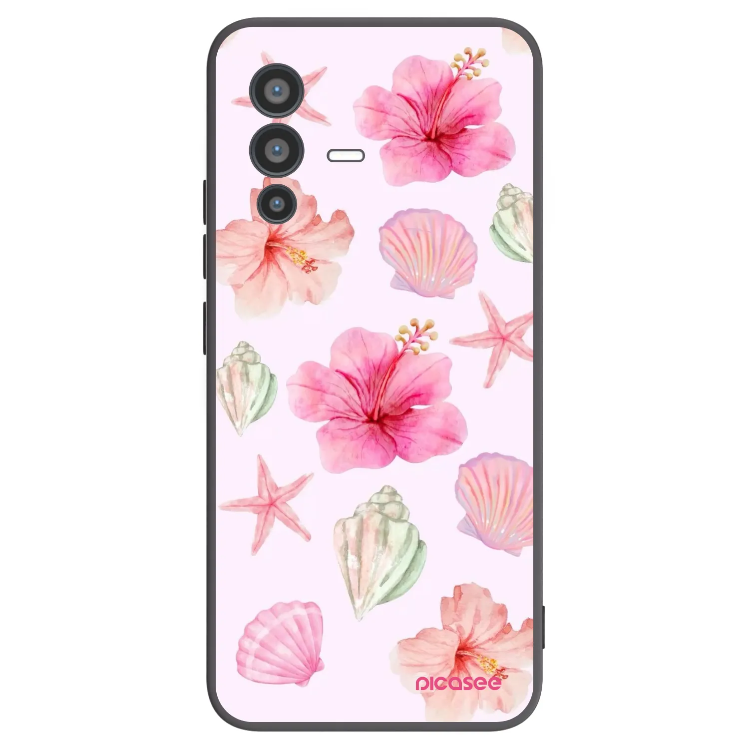 Picasee silikonowe czarne etui na Vivo V23 5G - Blush Lagoon