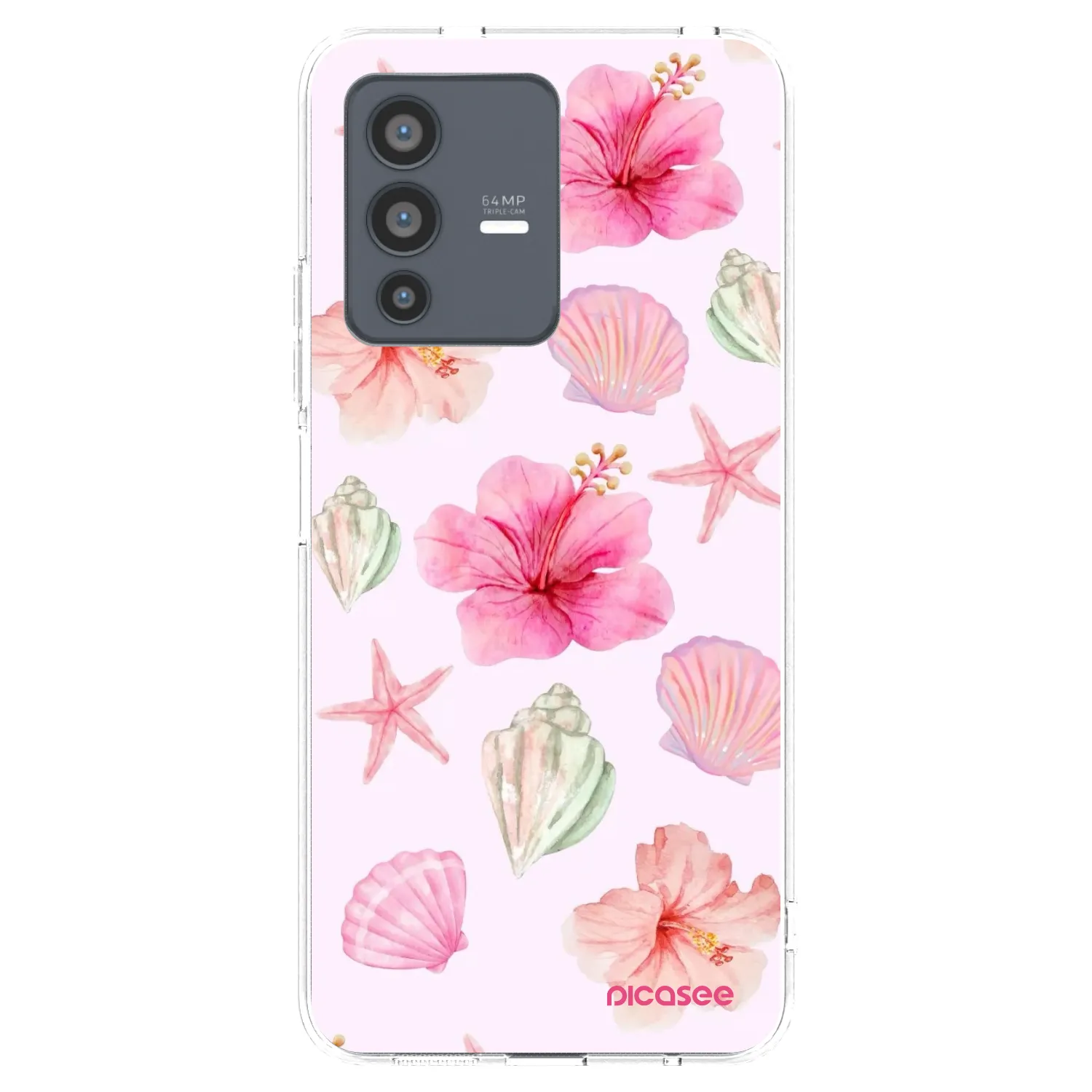Picasee silikonowe przeźroczyste etui na Vivo V23 5G - Blush Lagoon