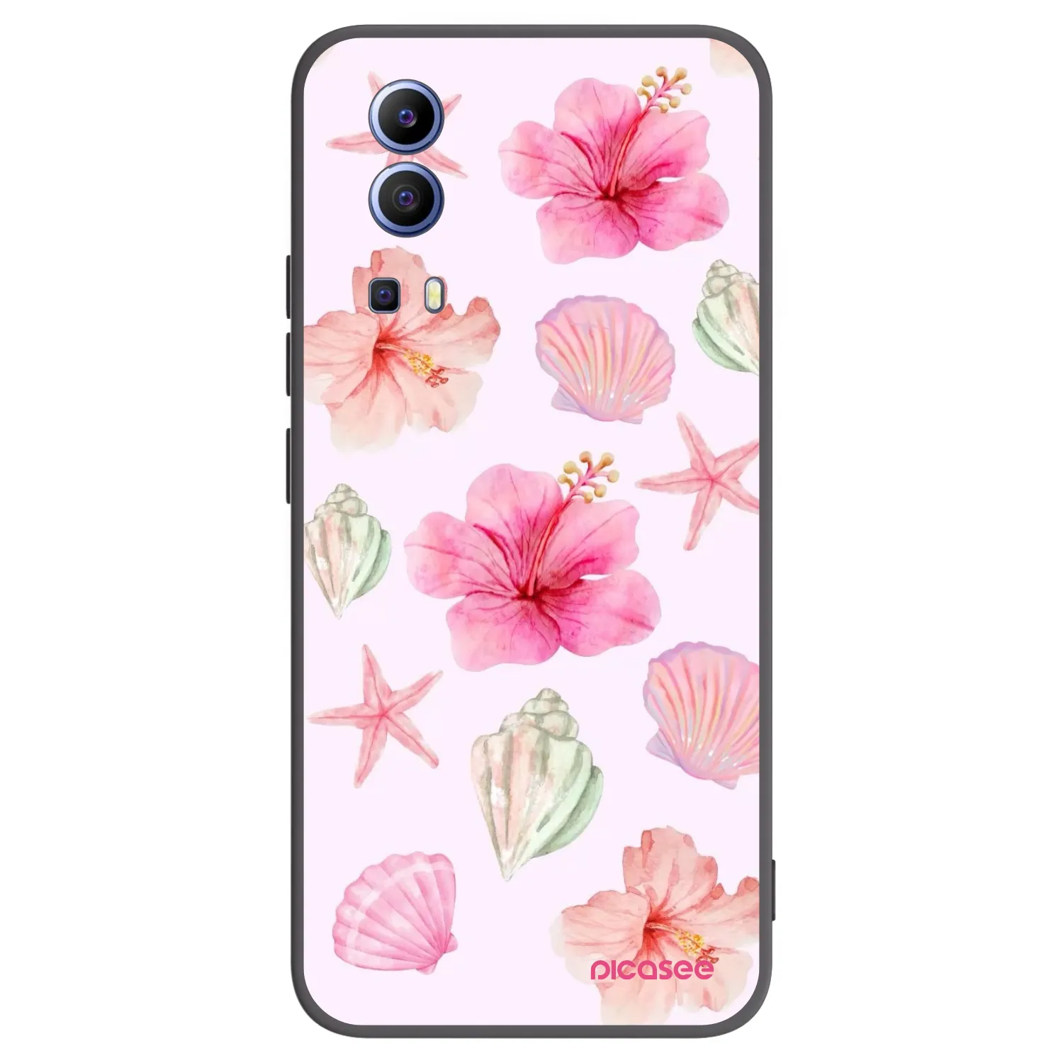 Picasee silikonowe czarne etui na Vivo Y52 5G - Blush Lagoon