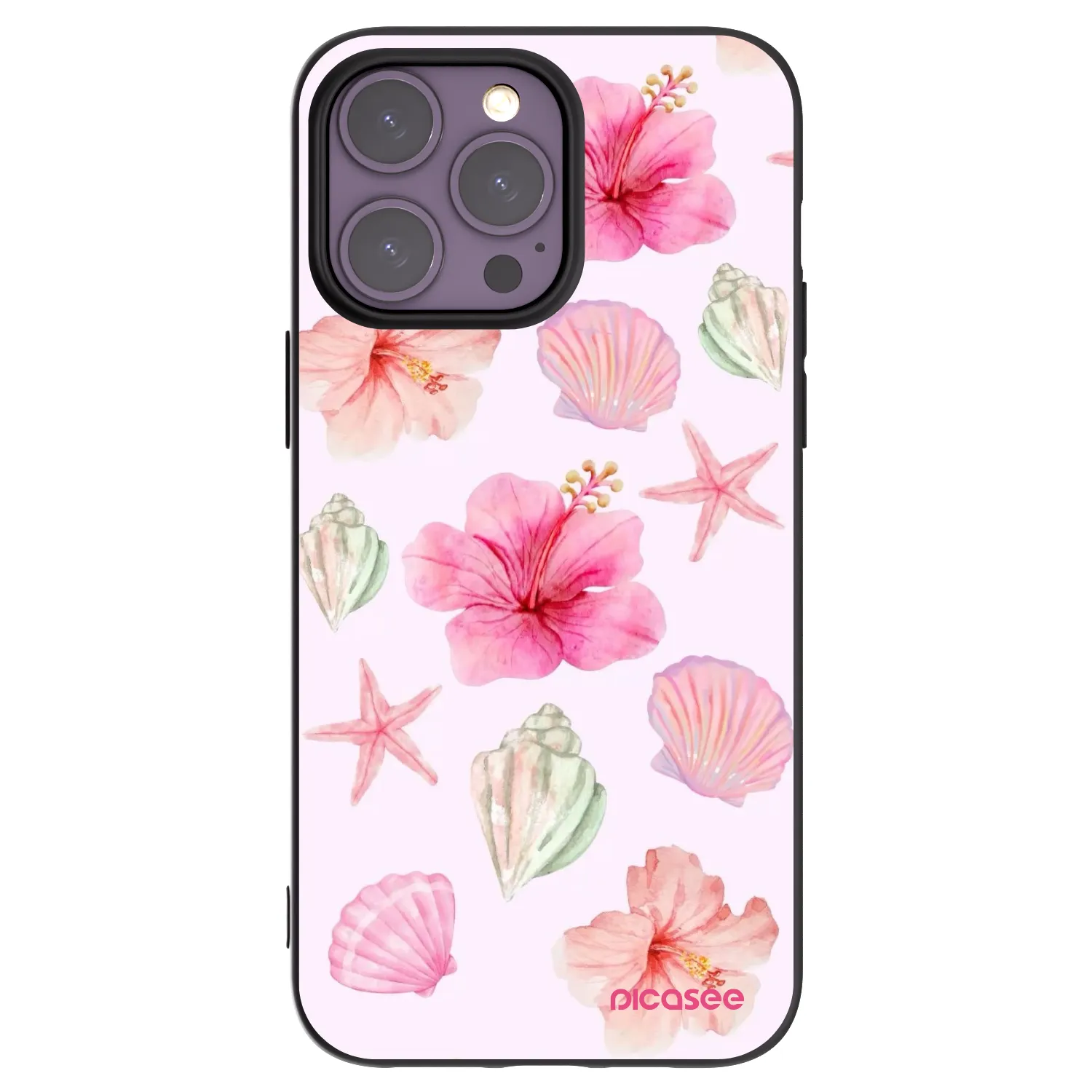 Picasee silikonowe czarne etui na Apple iPhone 14 Pro Max - Blush Lagoon
