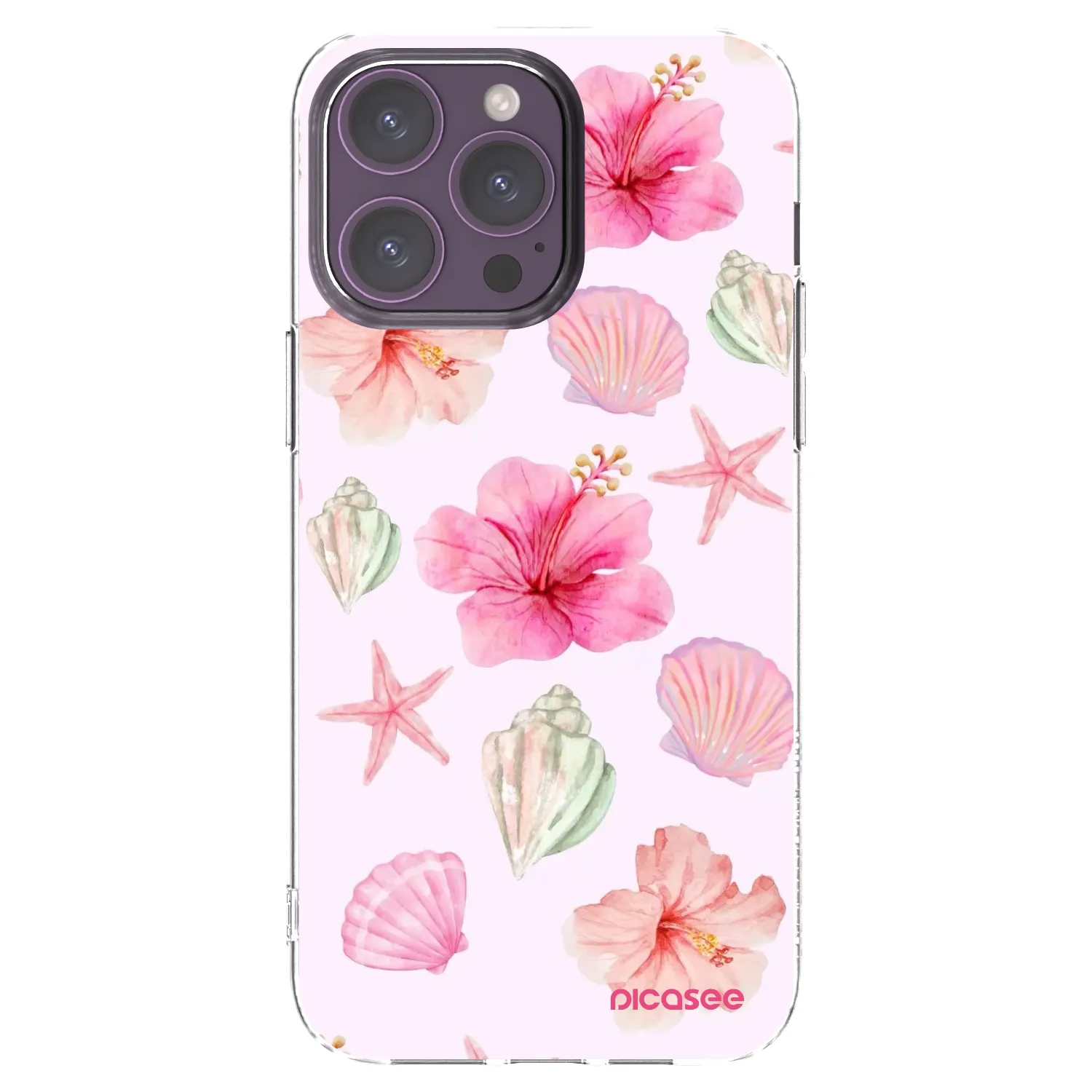 Picasee silikonowe przeźroczyste etui na Apple iPhone 14 Pro Max - Blush Lagoon