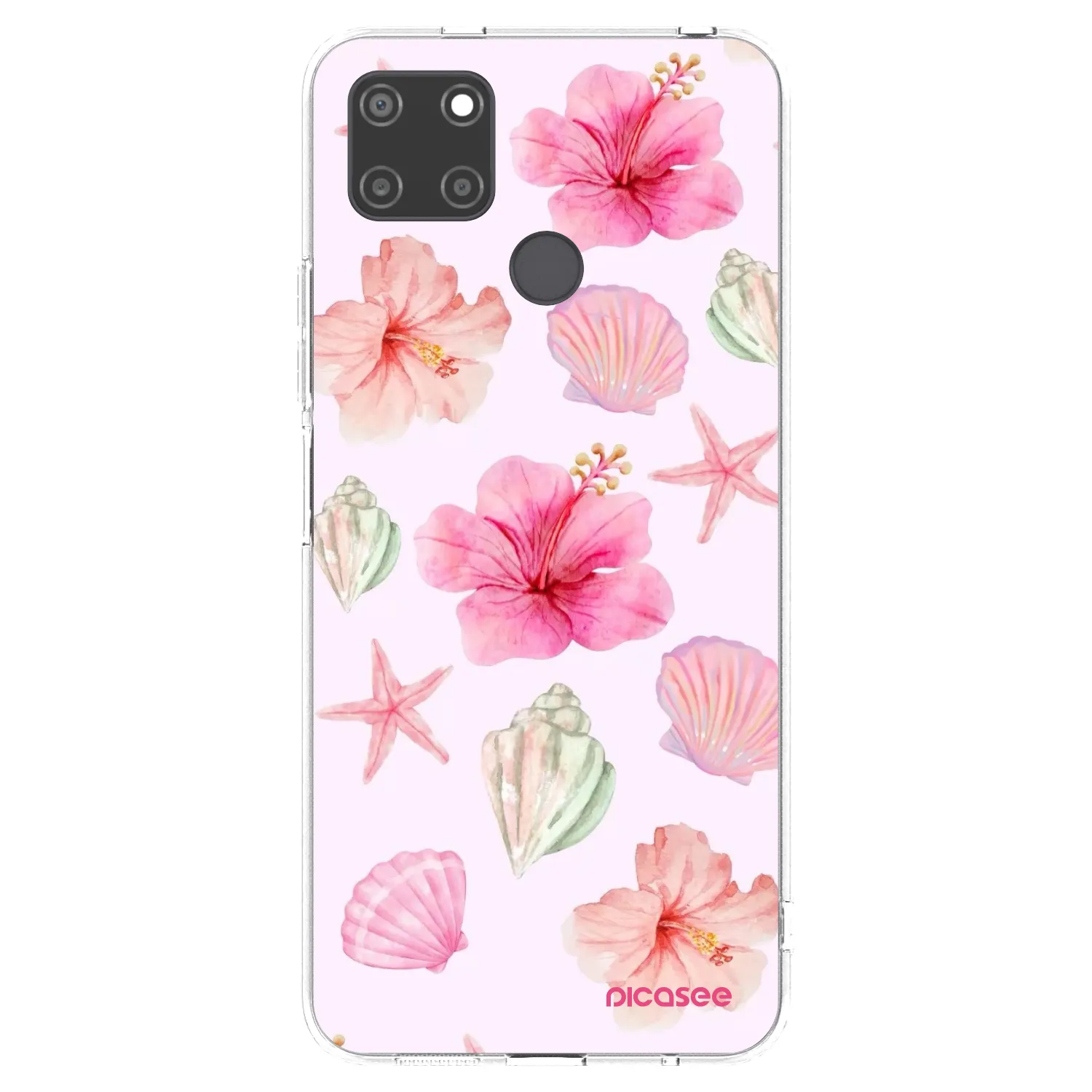 Picasee silikonowe przeźroczyste etui na Realme C21Y - Blush Lagoon