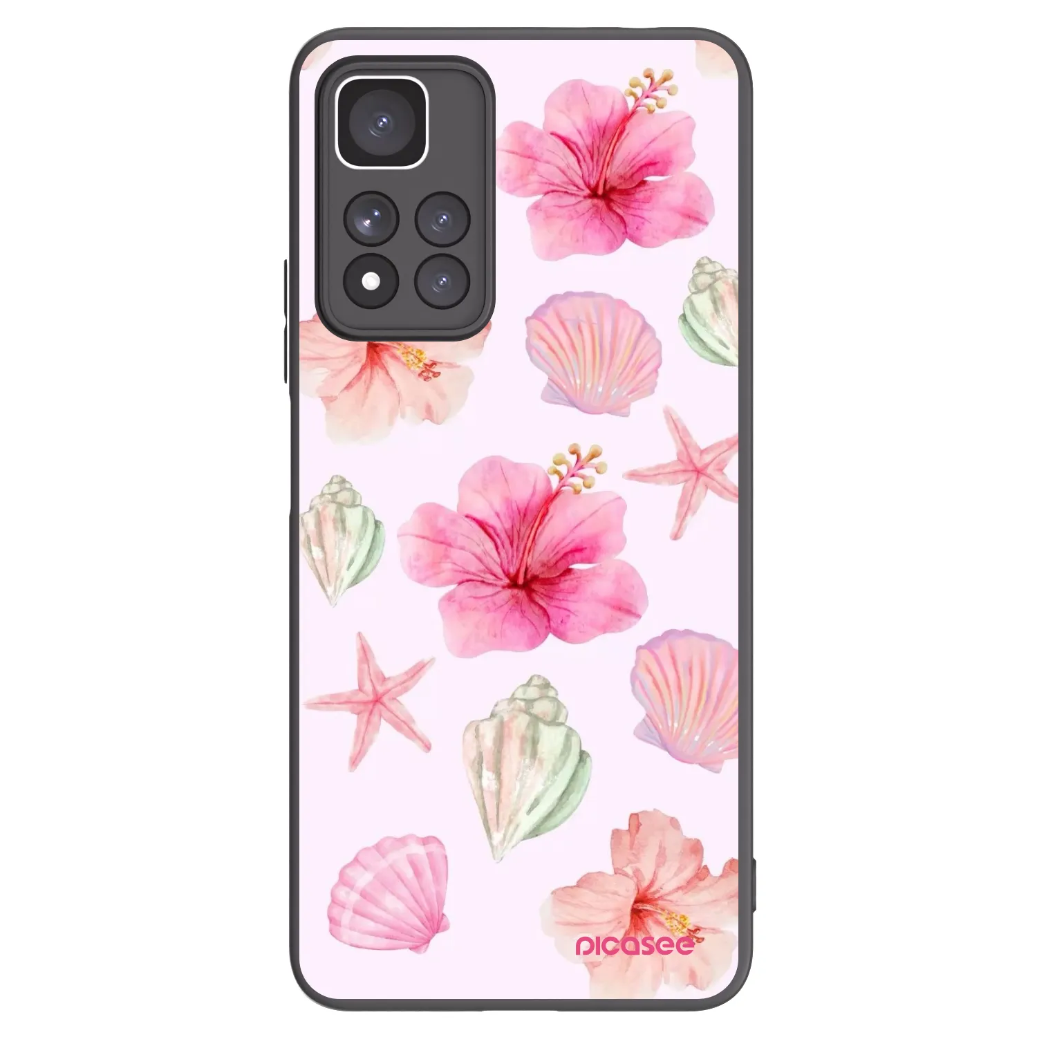 Picasee silikonowe czarne etui na Xiaomi Redmi Note 11 Pro+ 5G - Blush Lagoon