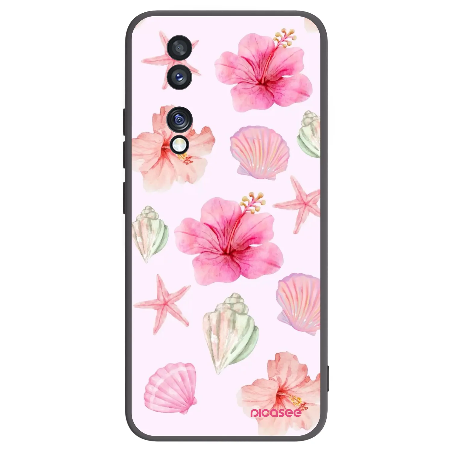 Picasee silikonowe czarne etui na Honor 70 - Blush Lagoon