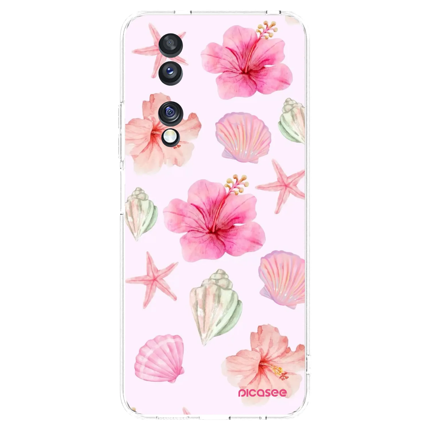 Picasee silikonowe przeźroczyste etui na Honor 70 - Blush Lagoon