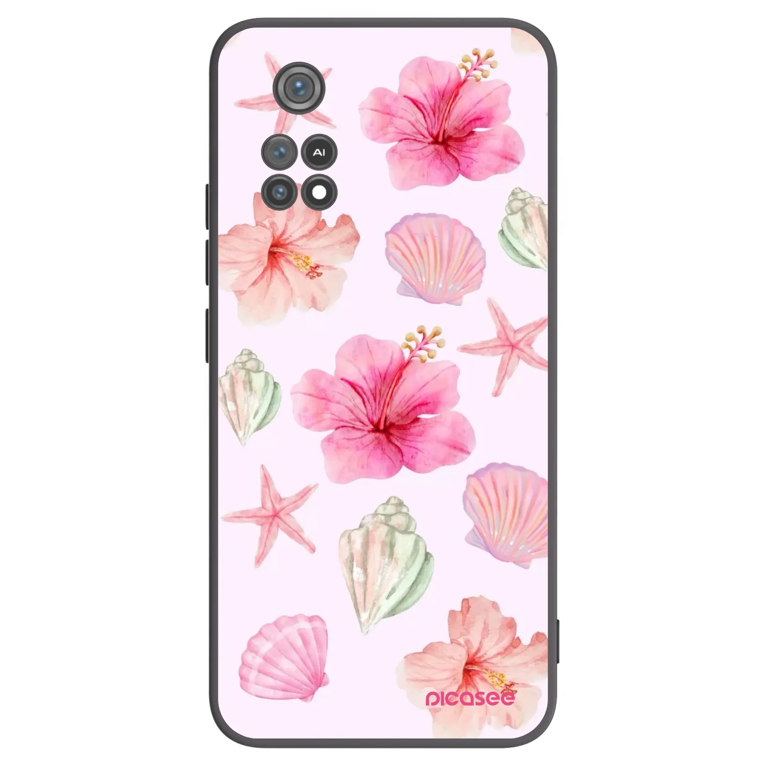 Picasee silikonowe czarne etui na Xiaomi Poco M4 Pro - Blush Lagoon