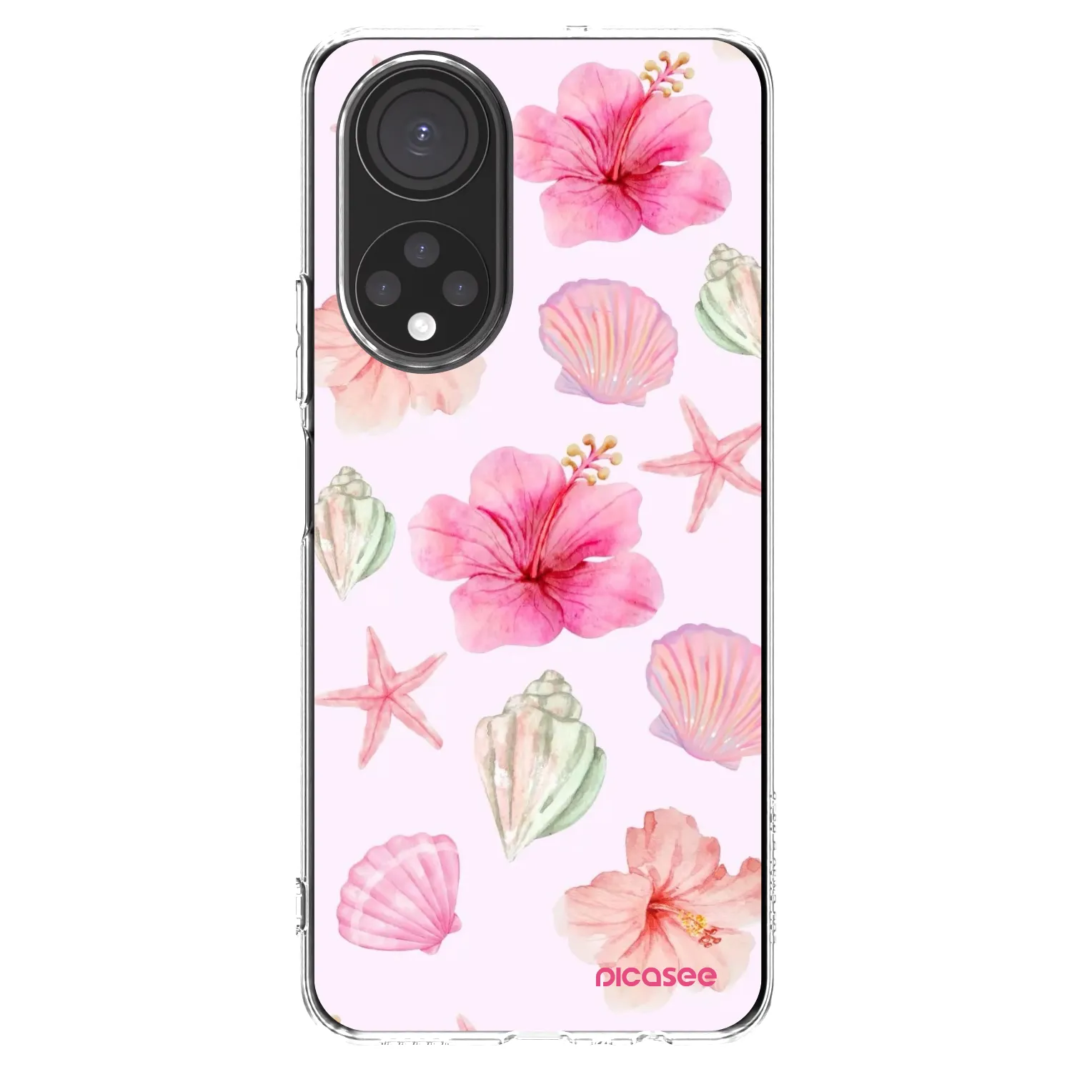 Picasee silikonowe przeźroczyste etui na Honor X7 - Blush Lagoon
