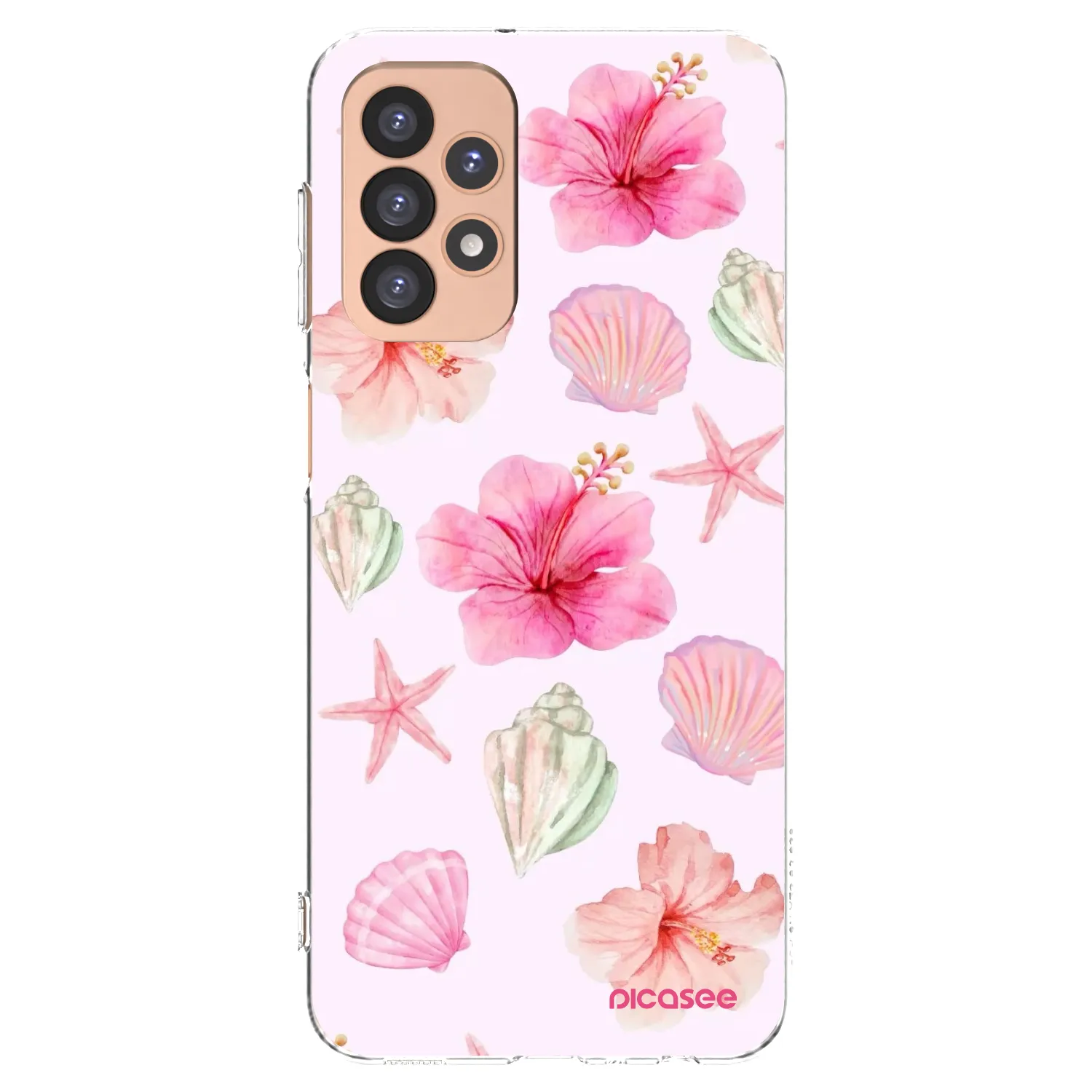 Picasee silikonowe przeźroczyste etui na Samsung Galaxy A23 A236B 5G - Blush Lagoon