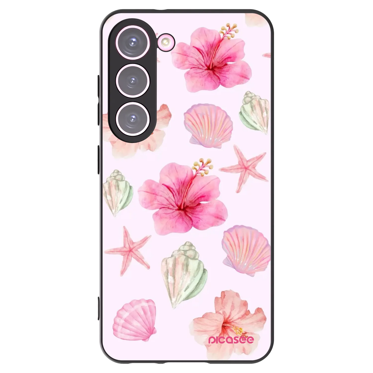 Picasee silikonowe czarne etui na Samsung Galaxy S23 5G - Blush Lagoon
