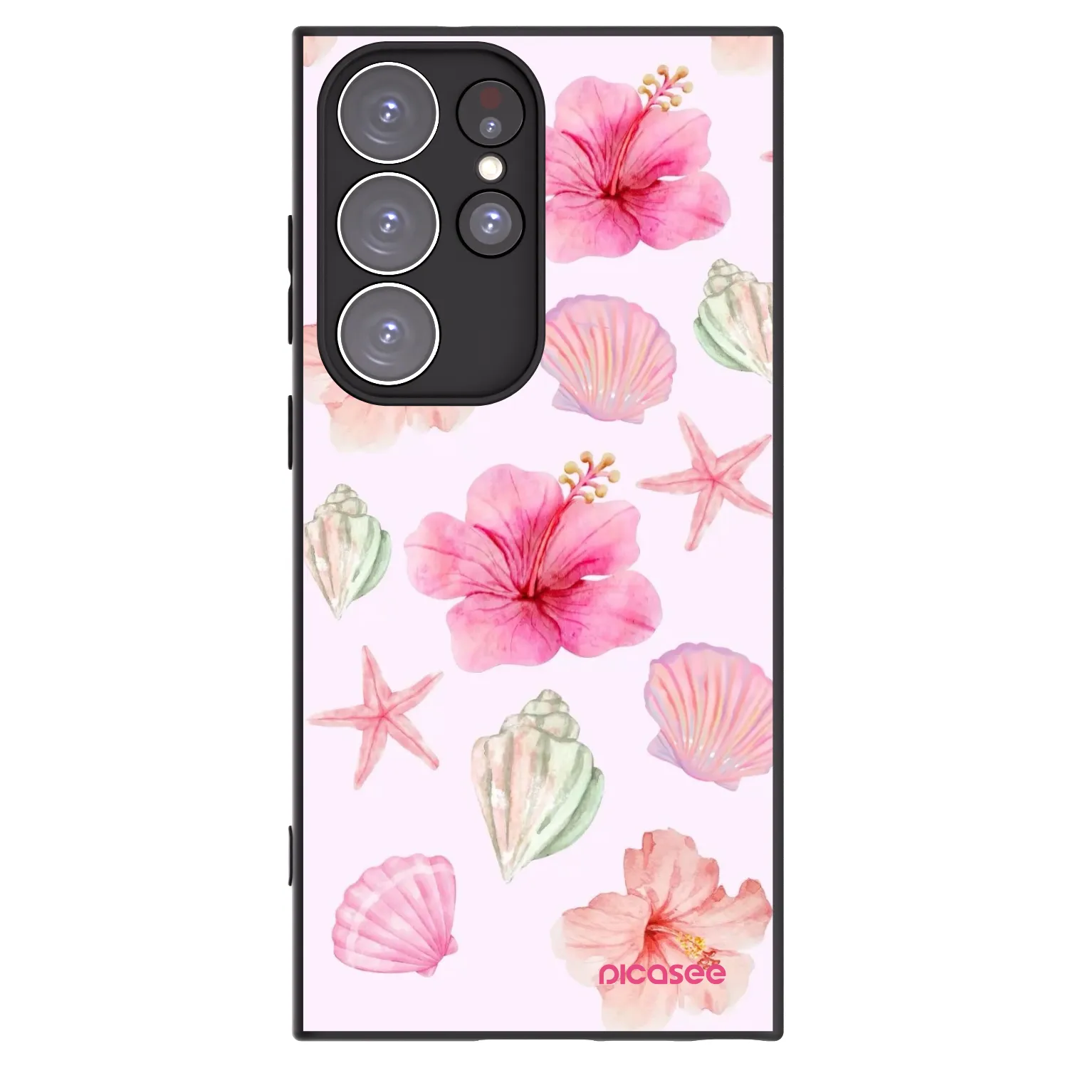 Picasee silikonowe czarne etui na Samsung Galaxy S23 Ultra 5G - Blush Lagoon