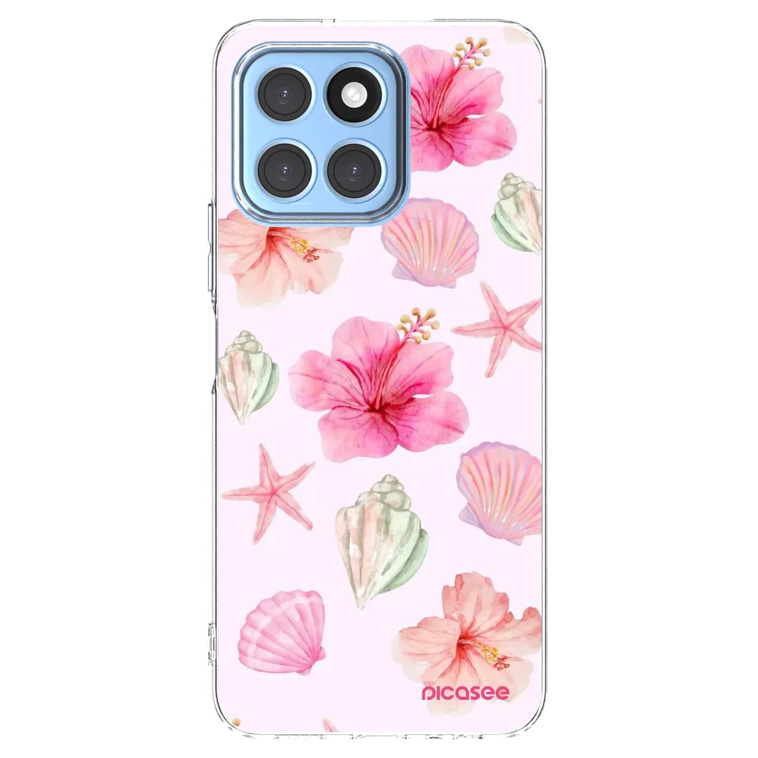 Picasee silikonowe przeźroczyste etui na Honor X8 5G - Blush Lagoon