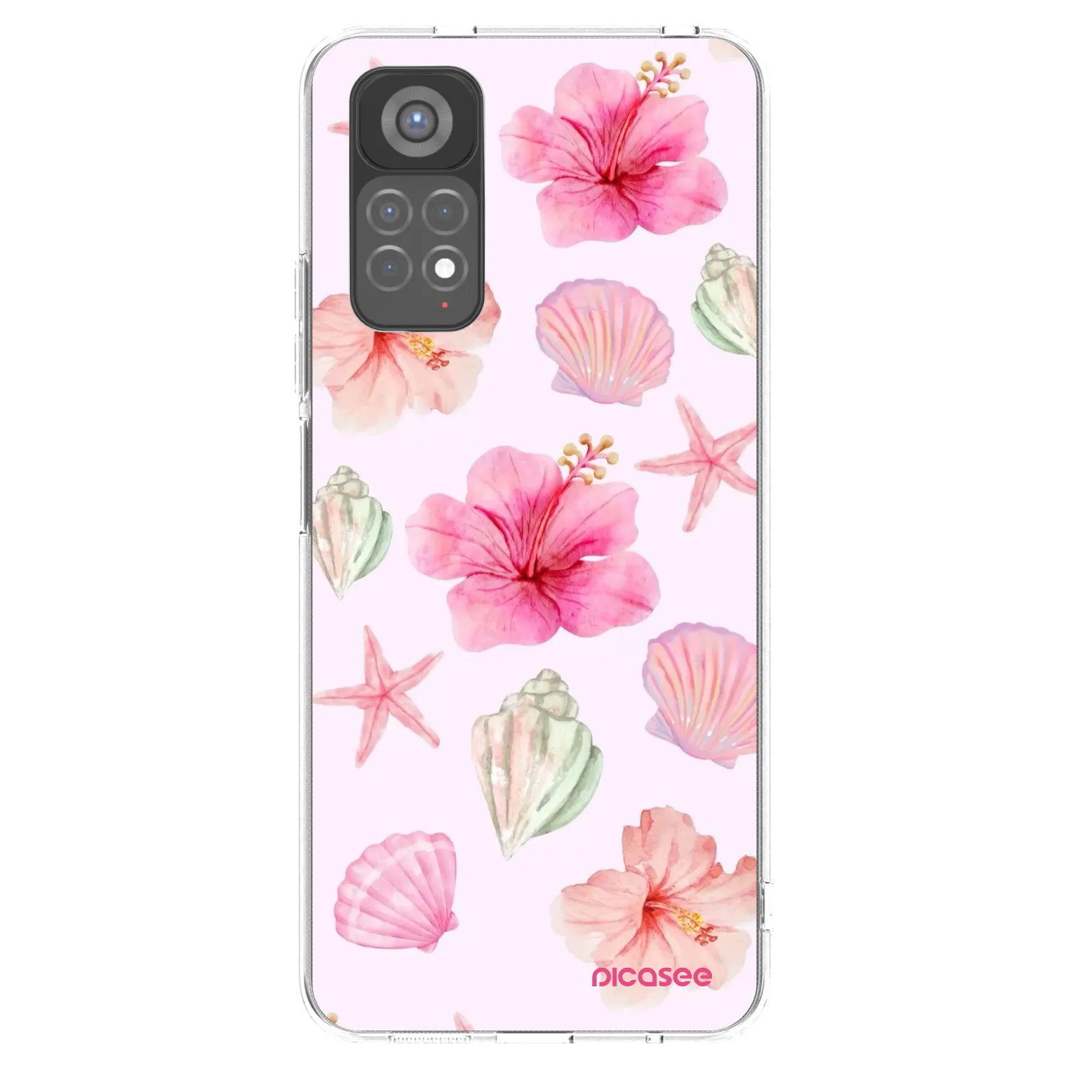 Picasee silikonowe przeźroczyste etui na Xiaomi Redmi Note 11S 5G - Blush Lagoon