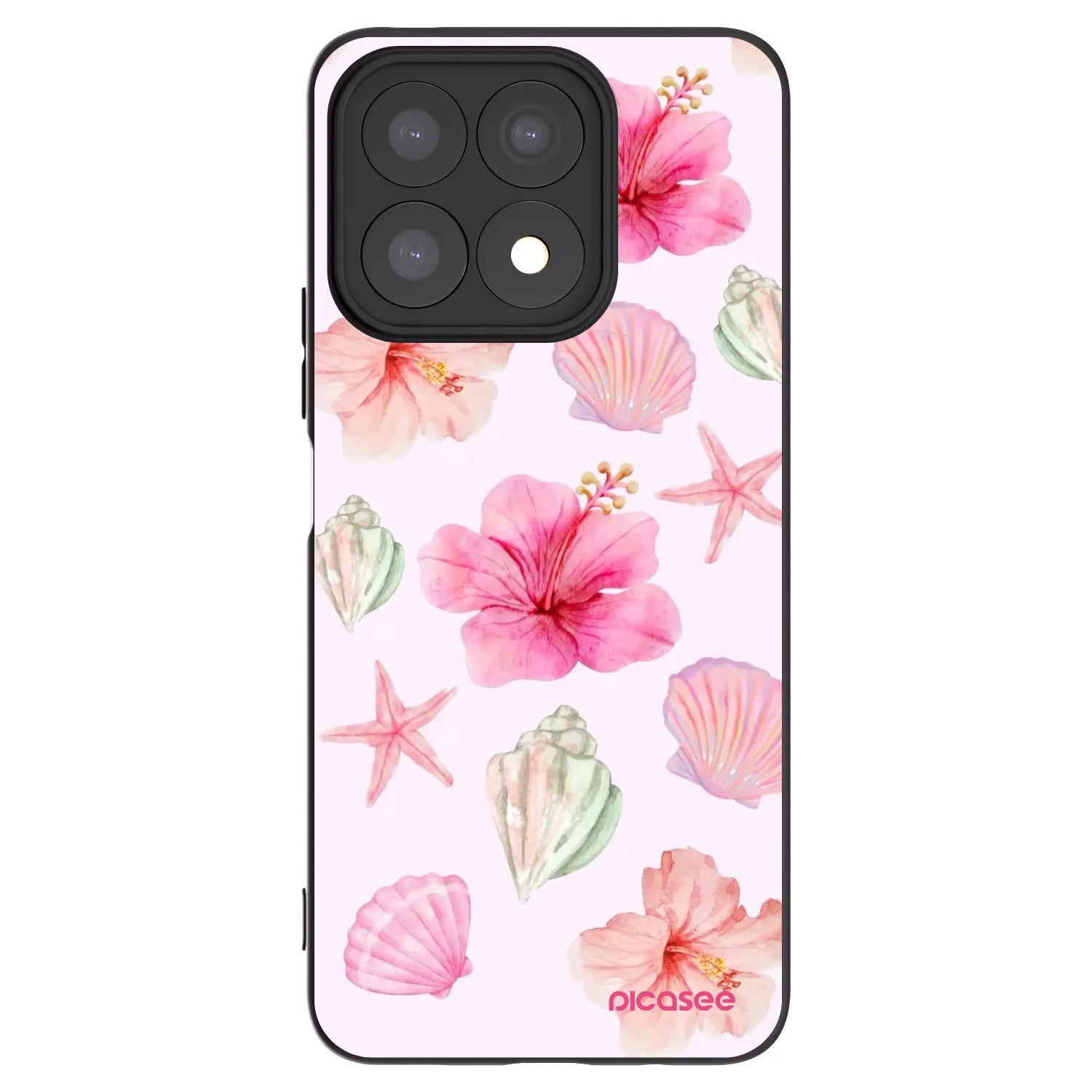 Picasee silikonowe czarne etui na Honor X8a - Blush Lagoon