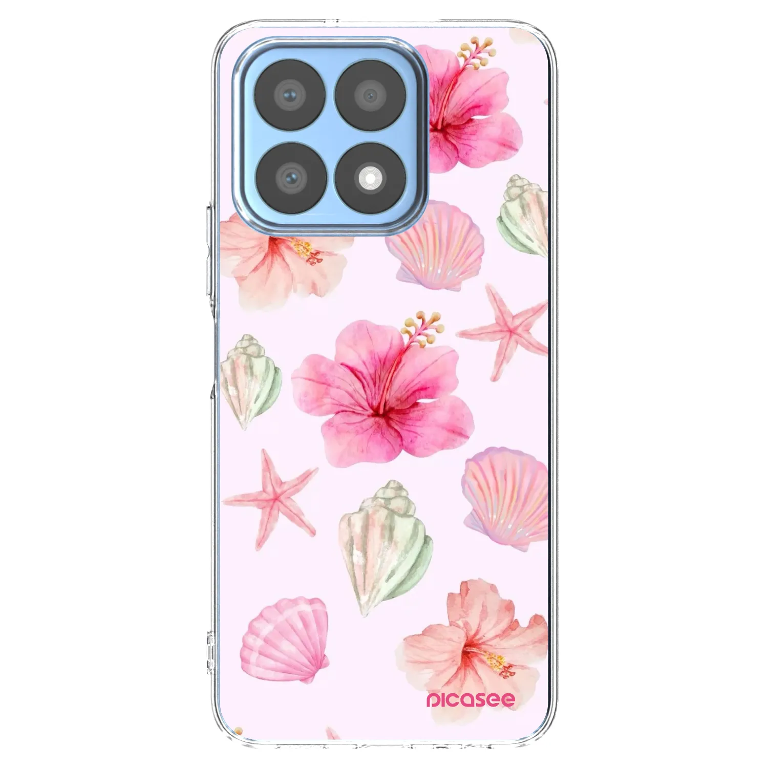 Picasee silikonowe przeźroczyste etui na Honor X8a - Blush Lagoon