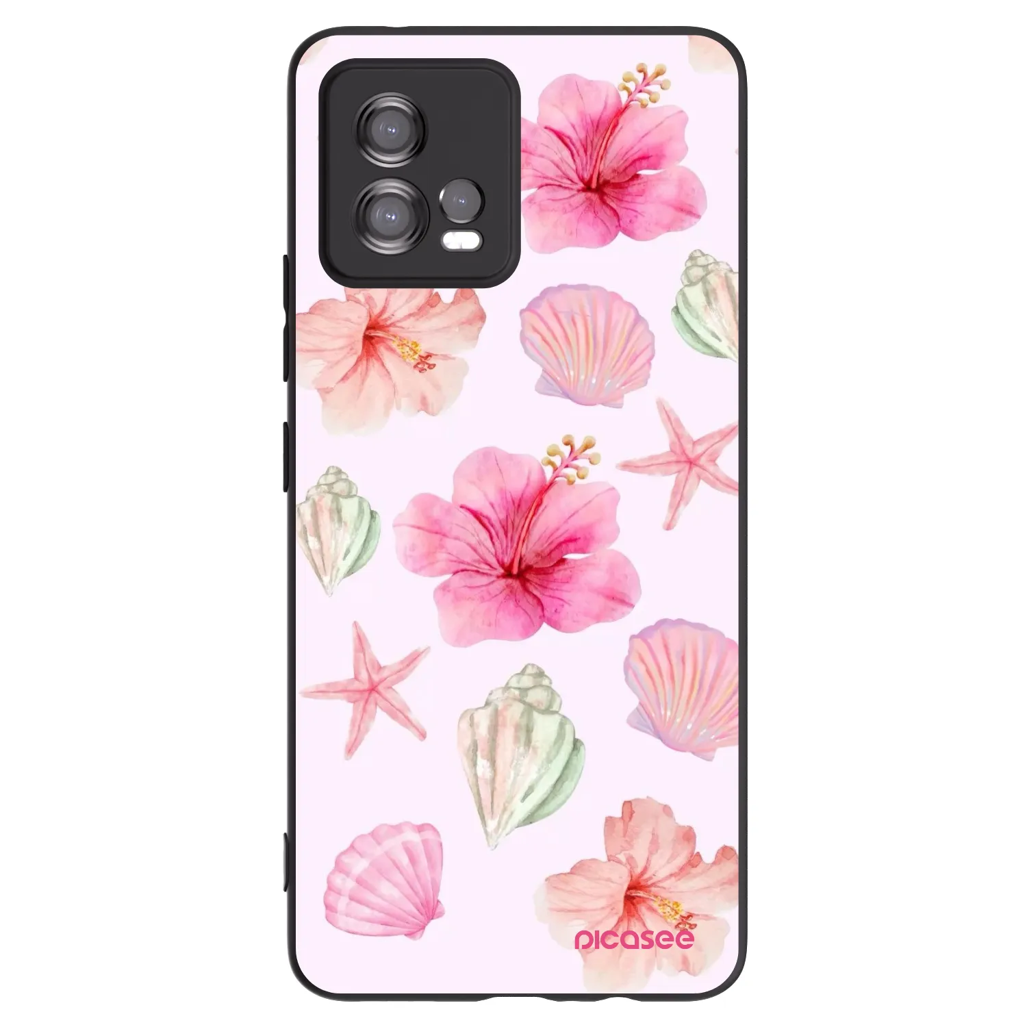 Picasee silikonowe czarne etui na Motorola Moto G72 - Blush Lagoon