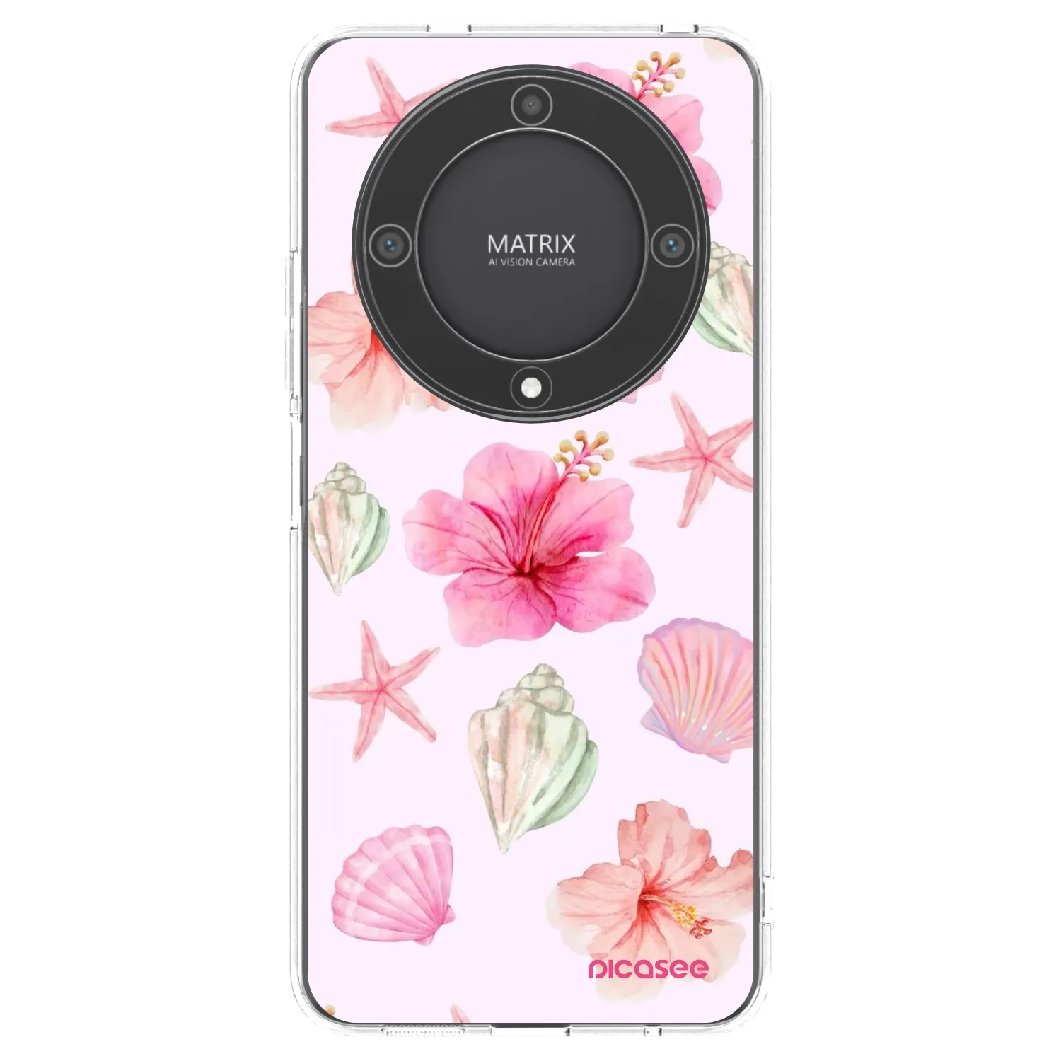 Picasee silikonowe przeźroczyste etui na Honor Magic5 Lite 5G - Blush Lagoon