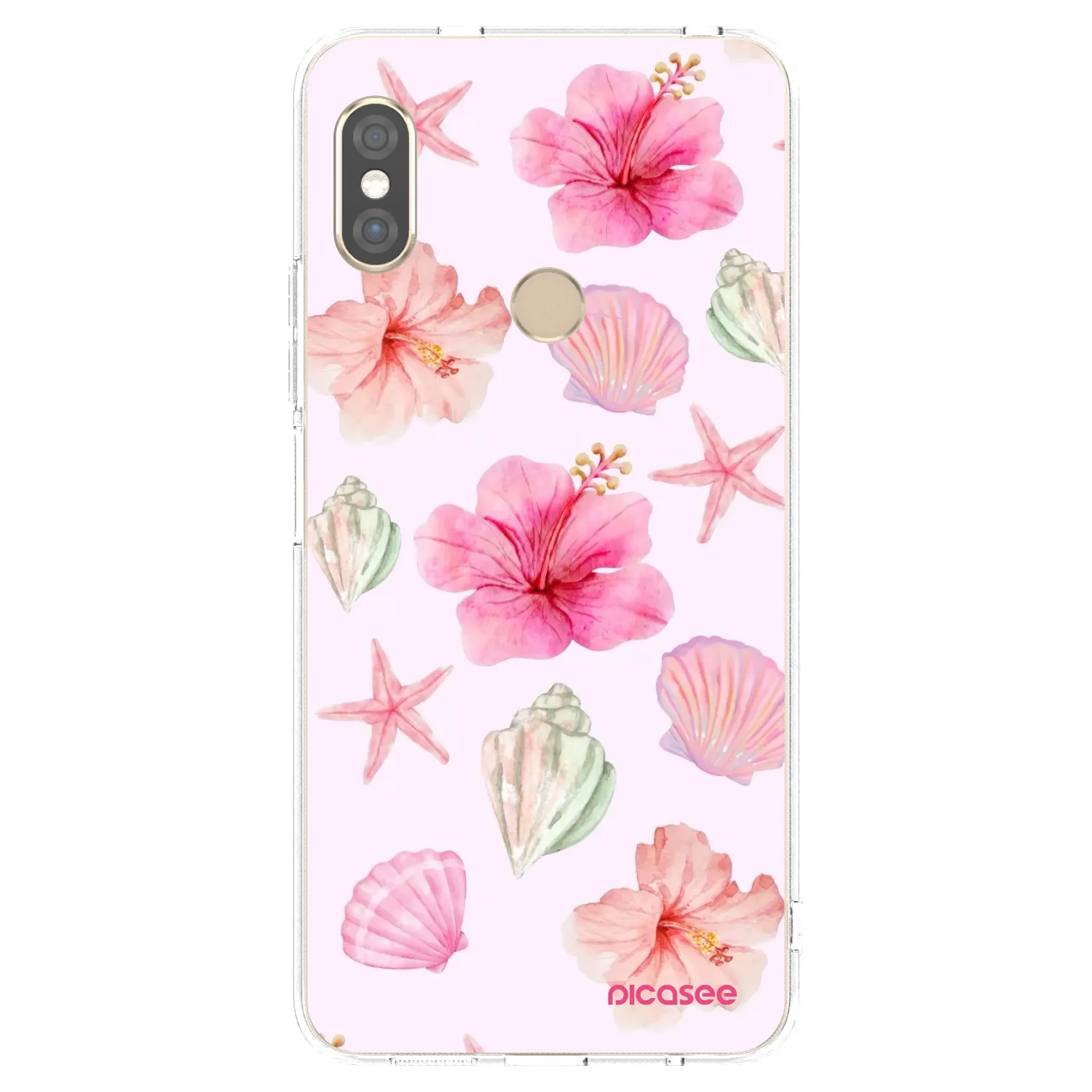 Picasee silikonowe przeźroczyste etui na Xiaomi Redmi Note 5 Global - Blush Lagoon