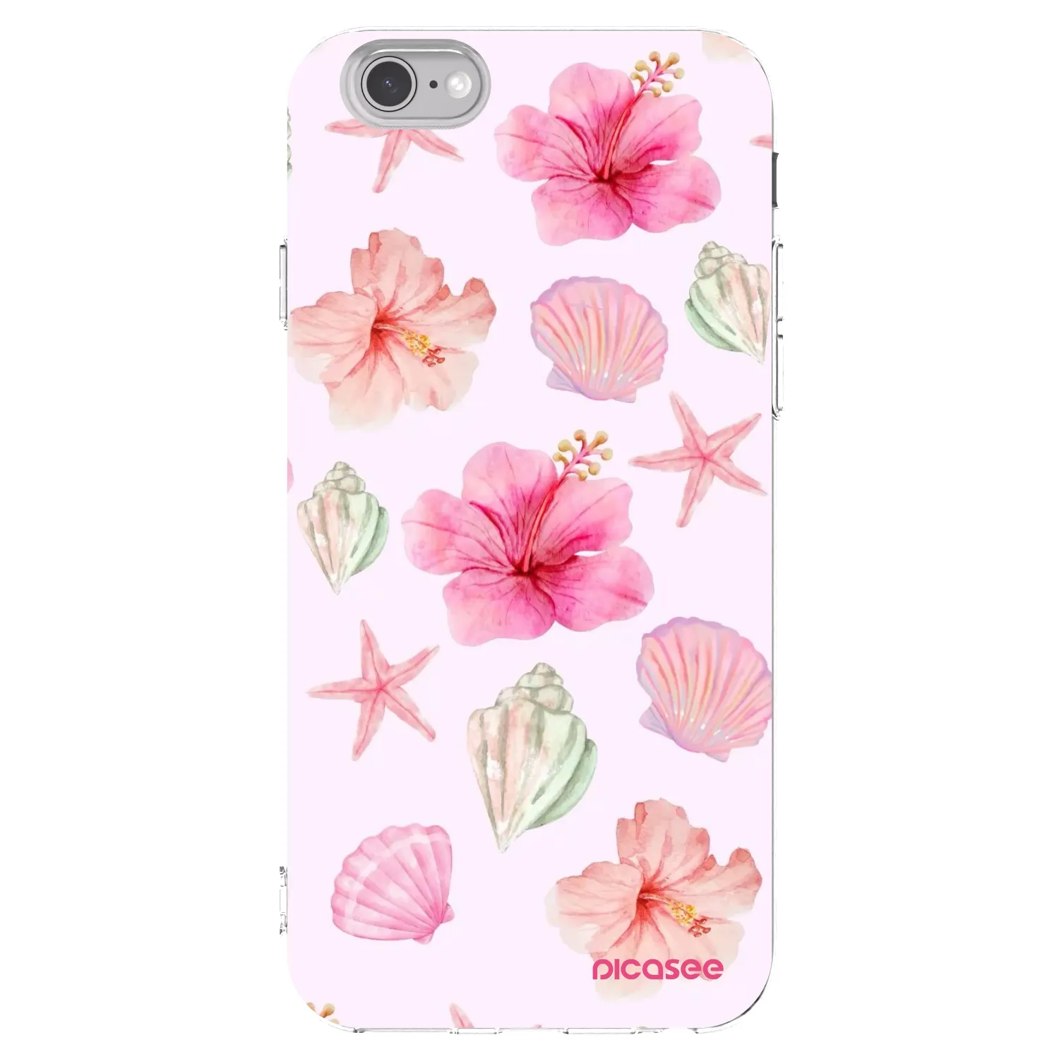 Picasee silikonowe przeźroczyste etui na Apple iPhone 6/6S - Blush Lagoon