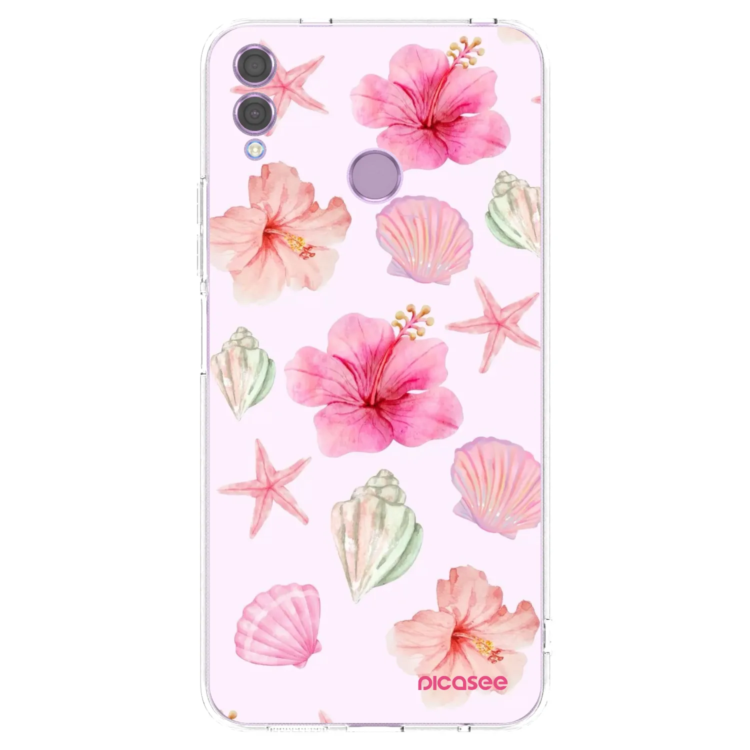 Picasee silikonowe przeźroczyste etui na Honor 8X - Blush Lagoon