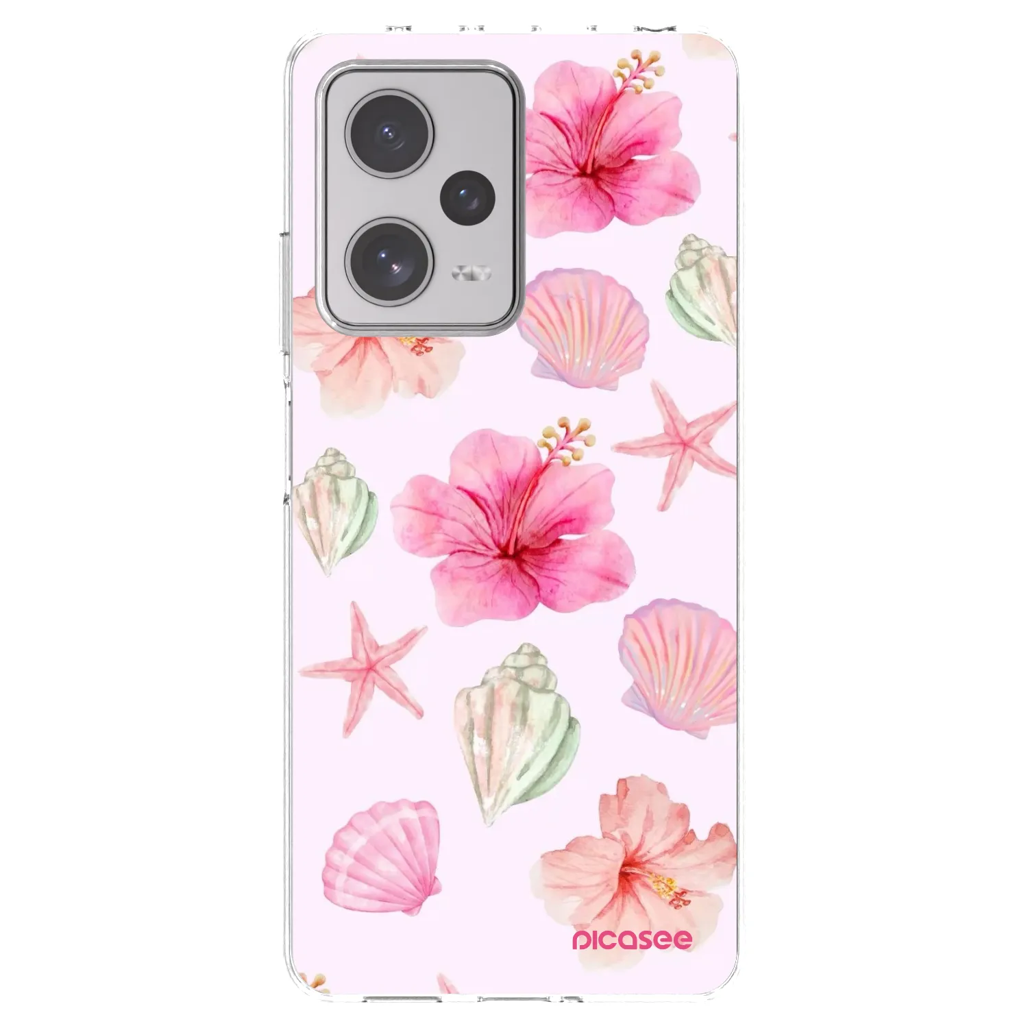 Picasee silikonowe przeźroczyste etui na Xiaomi Redmi Note 12 Pro+ 5G - Blush Lagoon