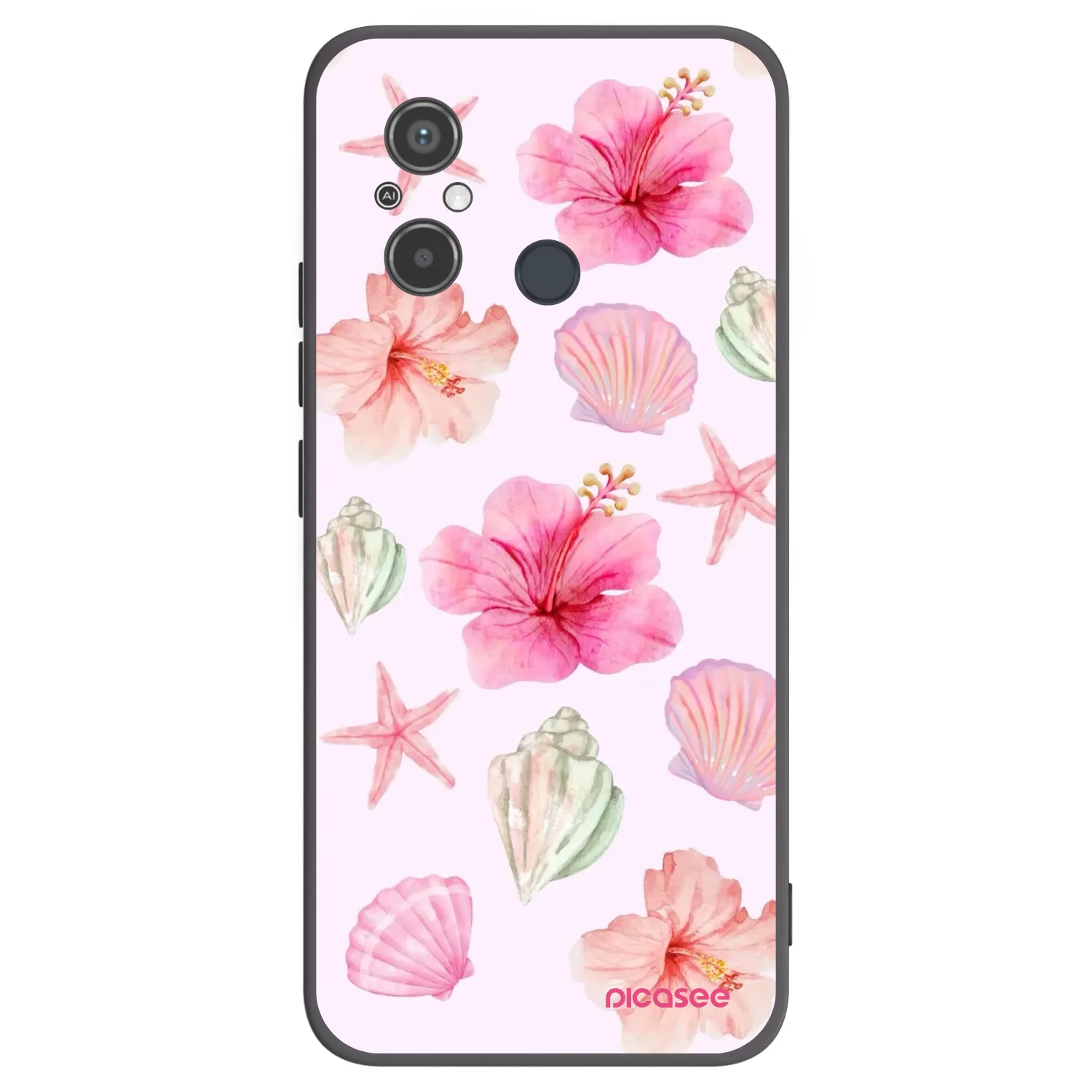Picasee silikonowe czarne etui na Xiaomi Redmi 12C - Blush Lagoon