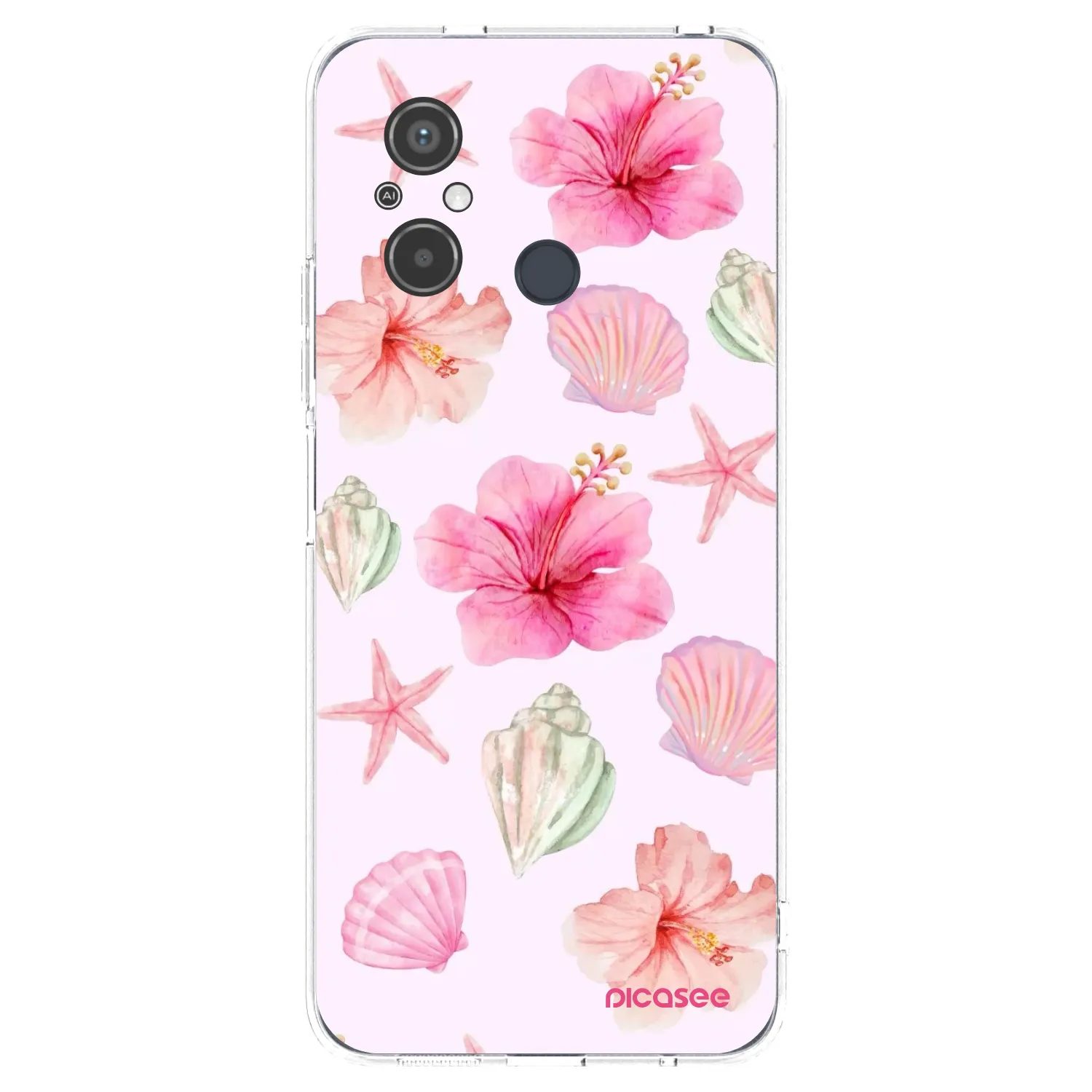 Picasee silikonowe przeźroczyste etui na Xiaomi Redmi 12C - Blush Lagoon